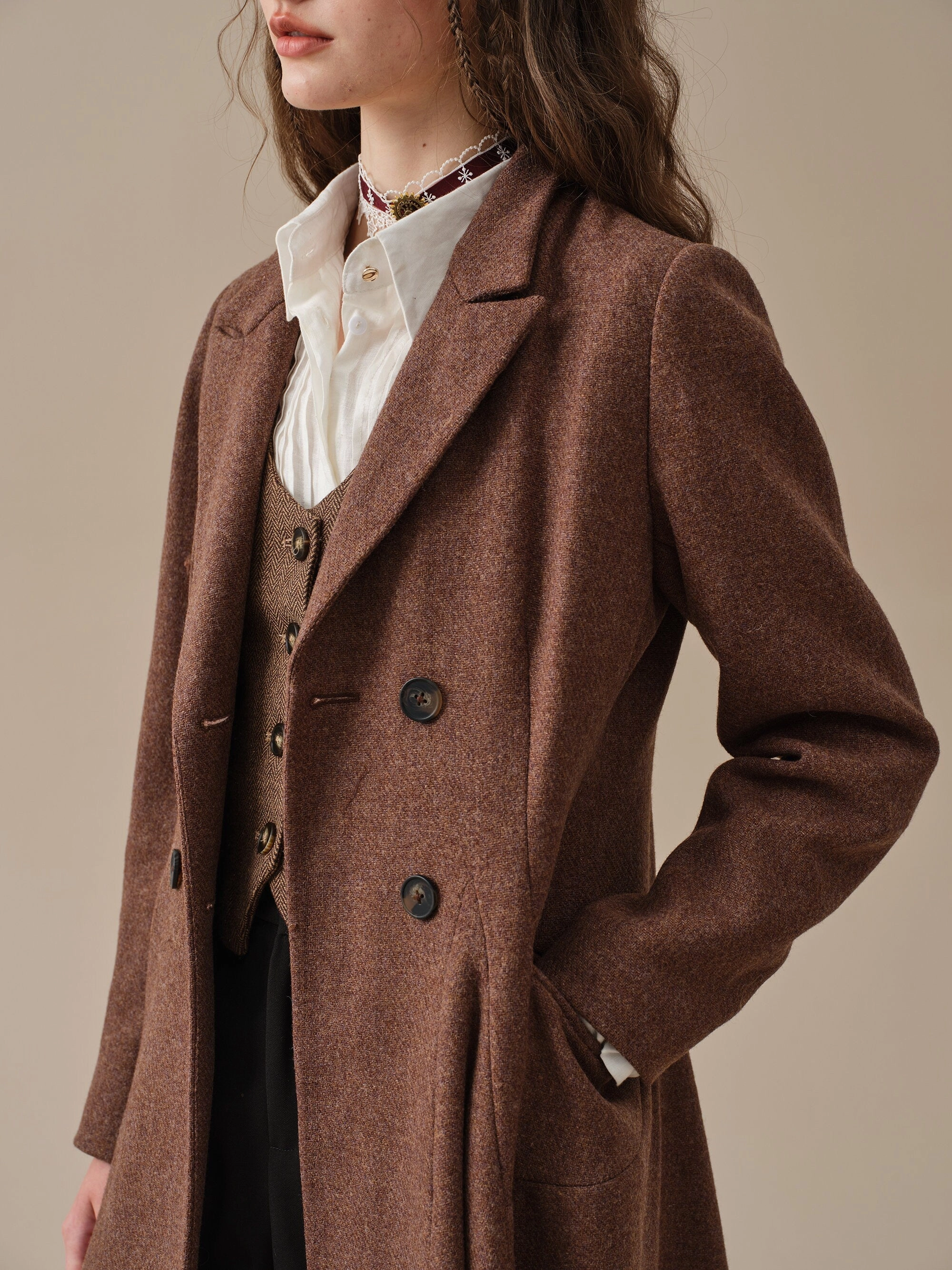 Gentle Fit Antibacterial Finish The Roman Holiday 17 | 100% wool classic coat