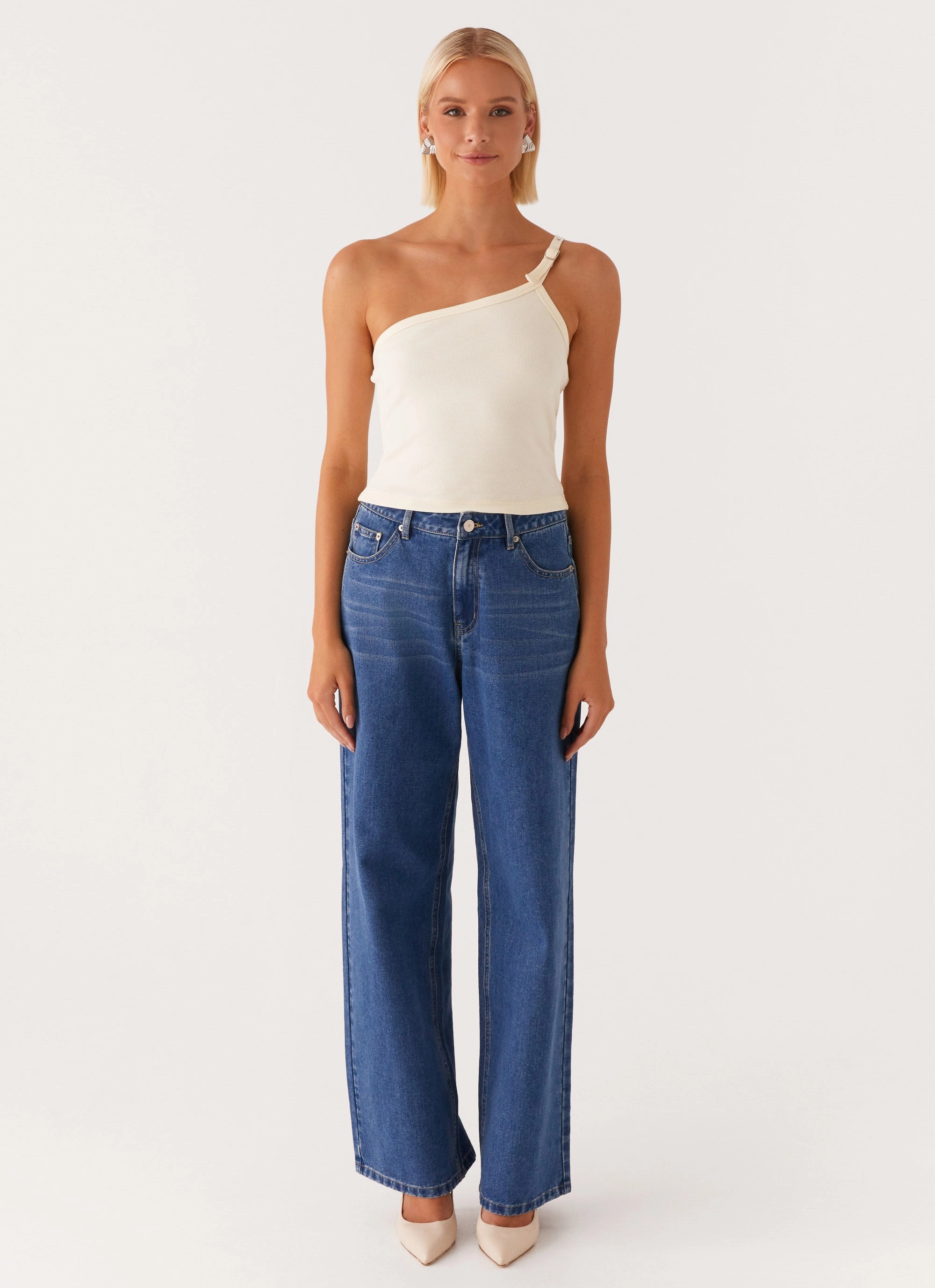 SelfFabric Binding Breathable Mesh Insert Mataya Buckle Top - Lemon