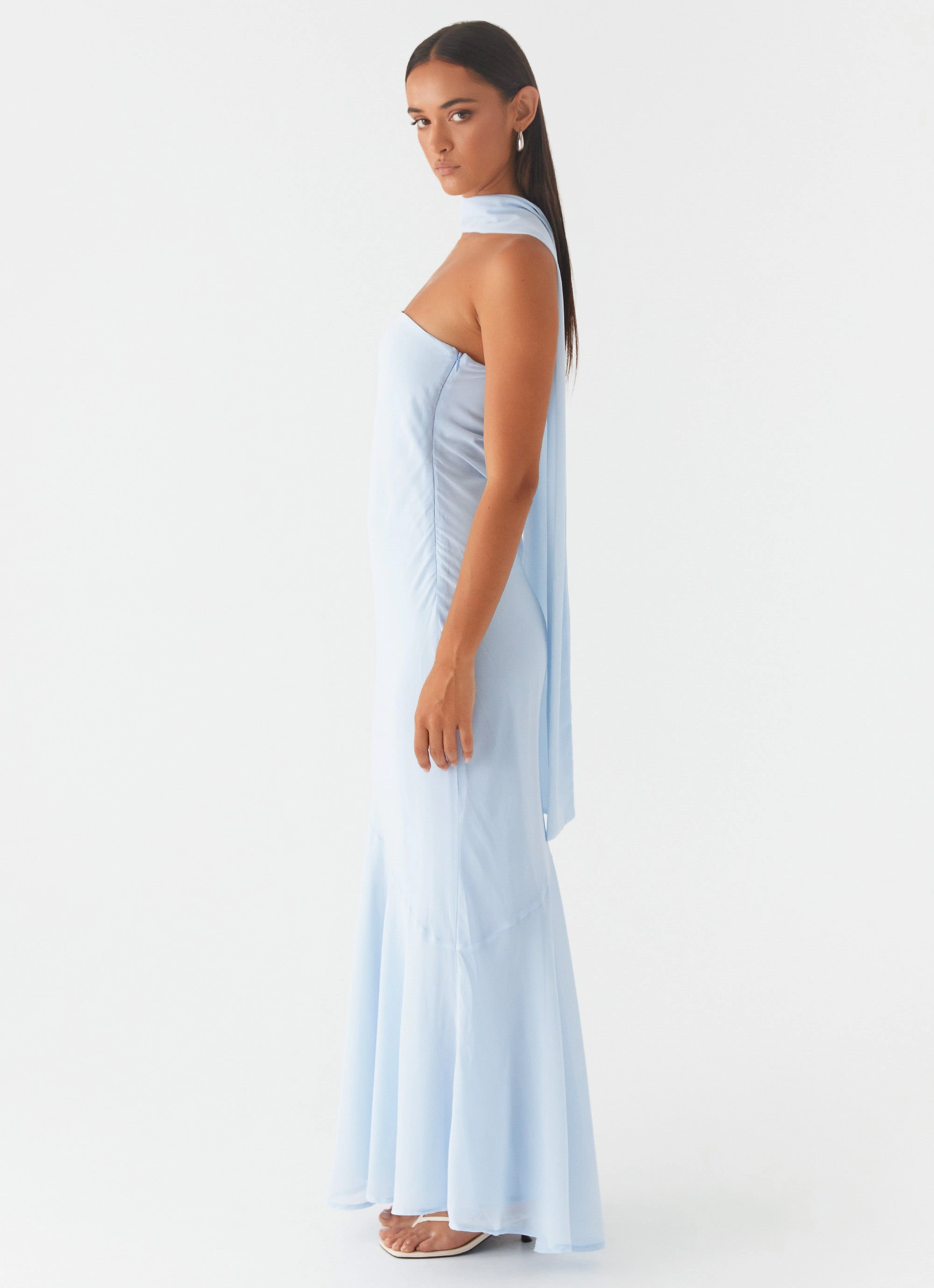 Refined Style Under The Pagoda Maxi Dress - Blue Hypoallergenic fabric Subtle Look