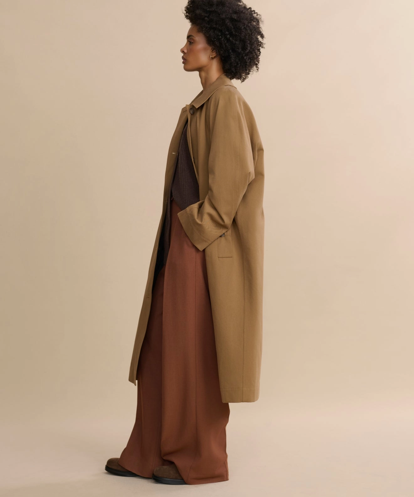McCall Trench Coat Casual Trend High Collar