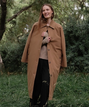 LightweightInsulation Stretch Weave Fabric McCall Trench Coat