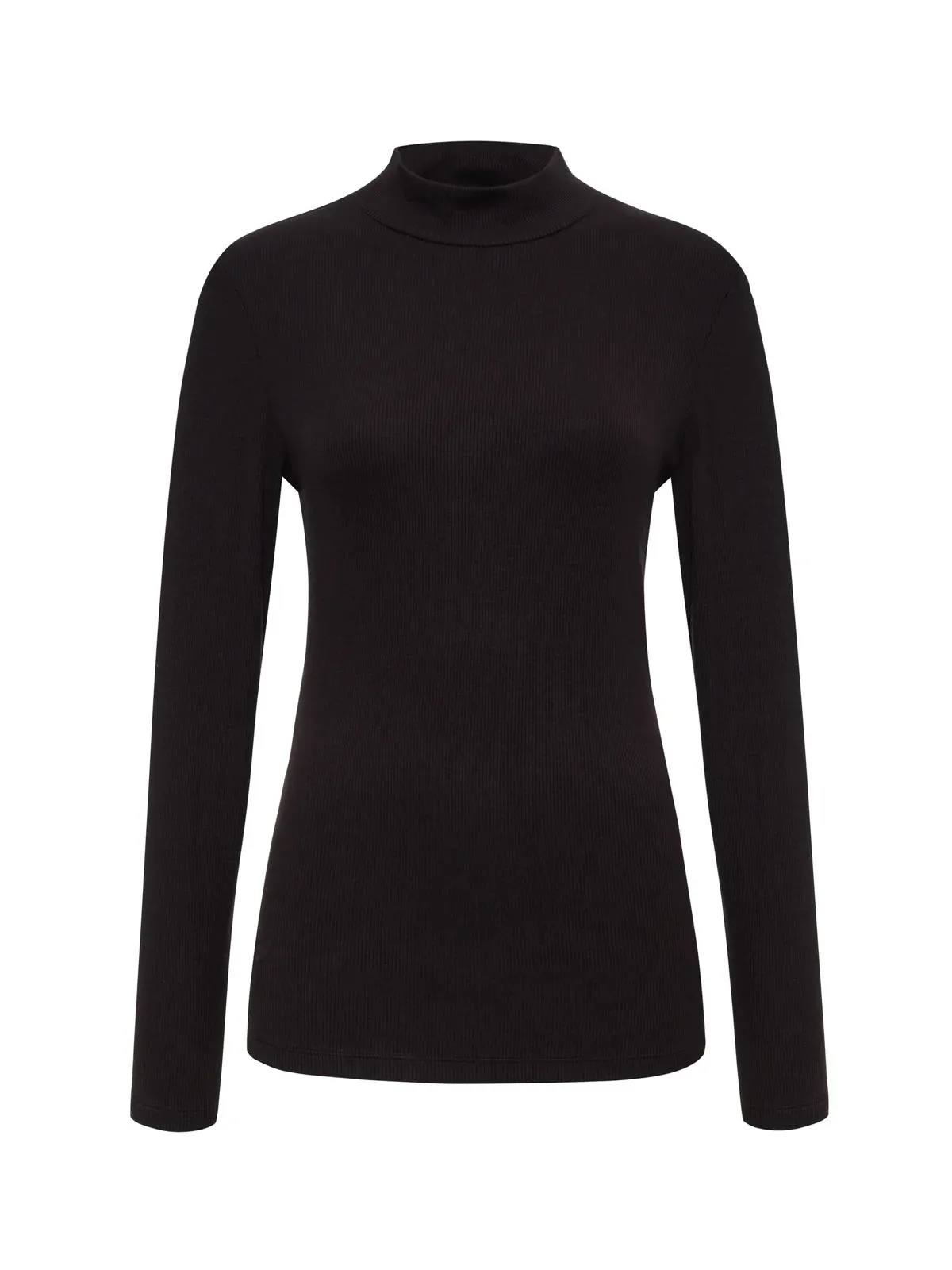 Breathable back panel Compact Jacquard Weave Sanctuary Long Sleeve Mock Essential Top