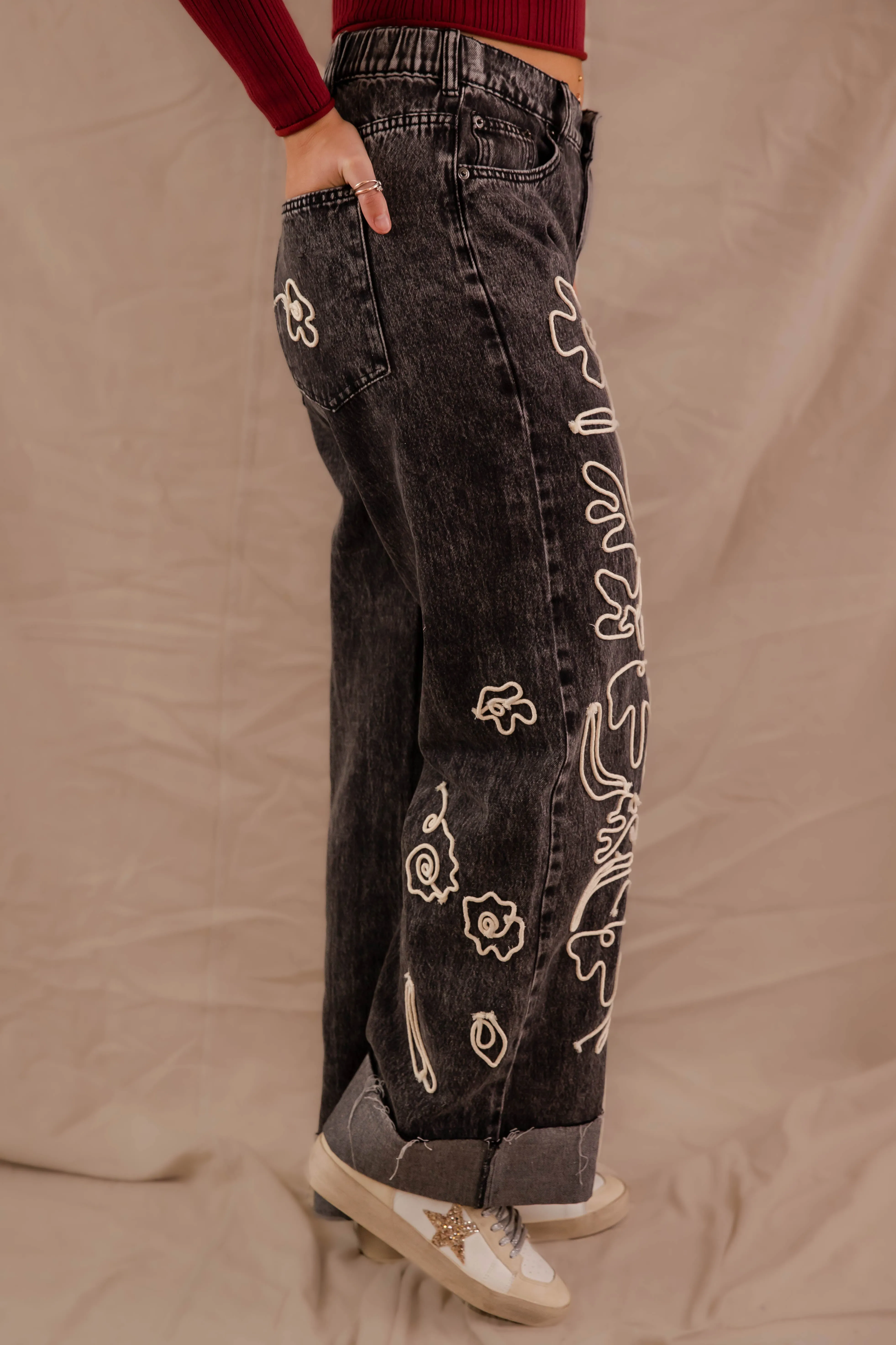 It's History To Me Denim NonBindingWaistline Denim finish