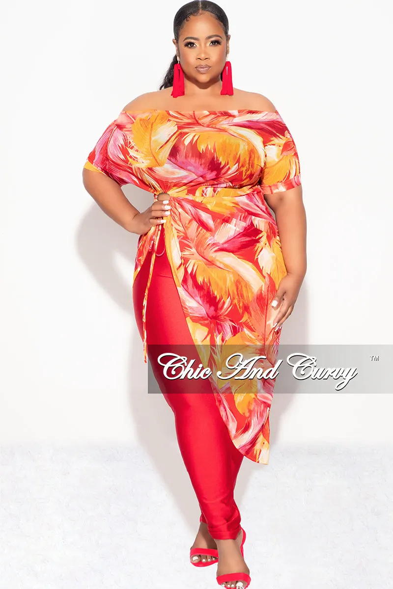 Final Sale Plus Size Mesh Top in Red and Yellow Abrasion resistant Everyday Comfort Fit