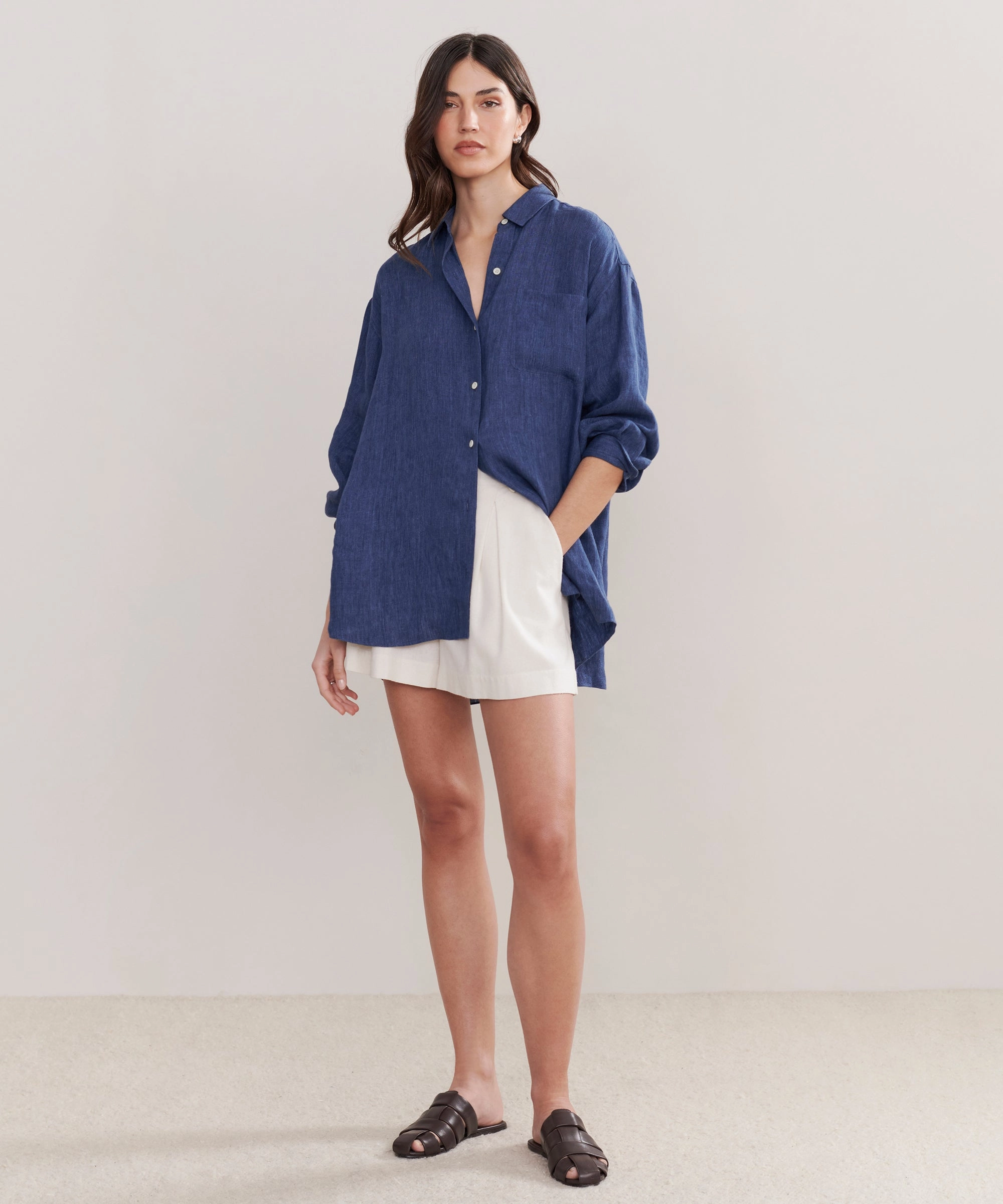 Relaxed Oversized Shirt Tagless Labeling EcoCertified
