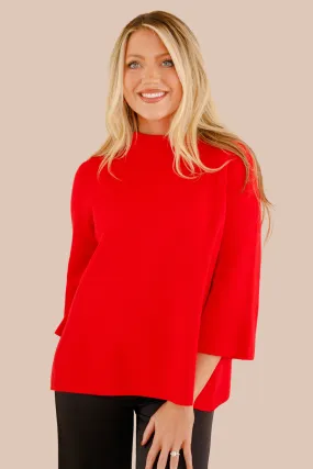 TaglessCollars Soft Knit RESTOCK: Being Polite Sweater-Red