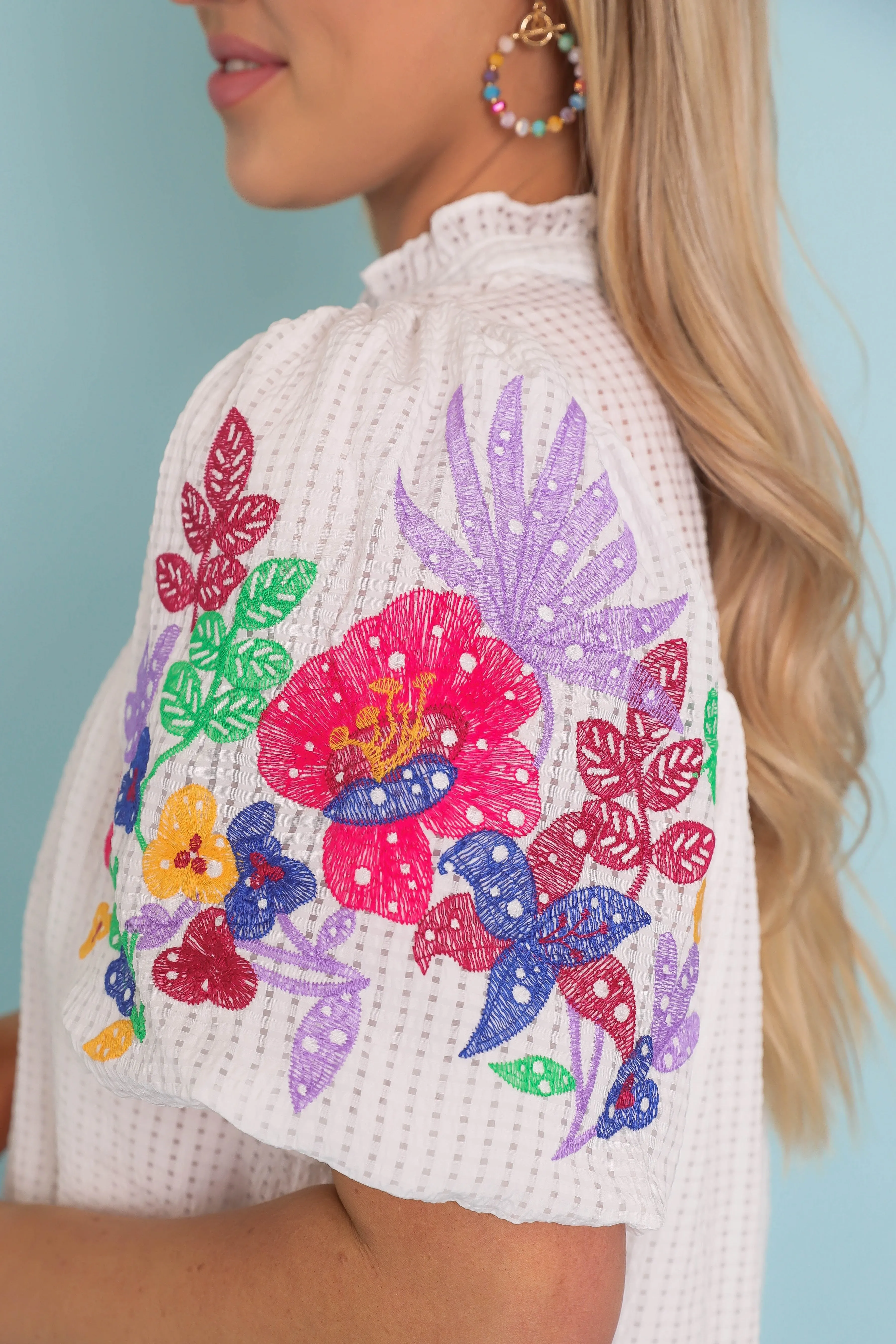 TaglessNecklineComfort RESTOCK: Blossoming Into More Blouse-White