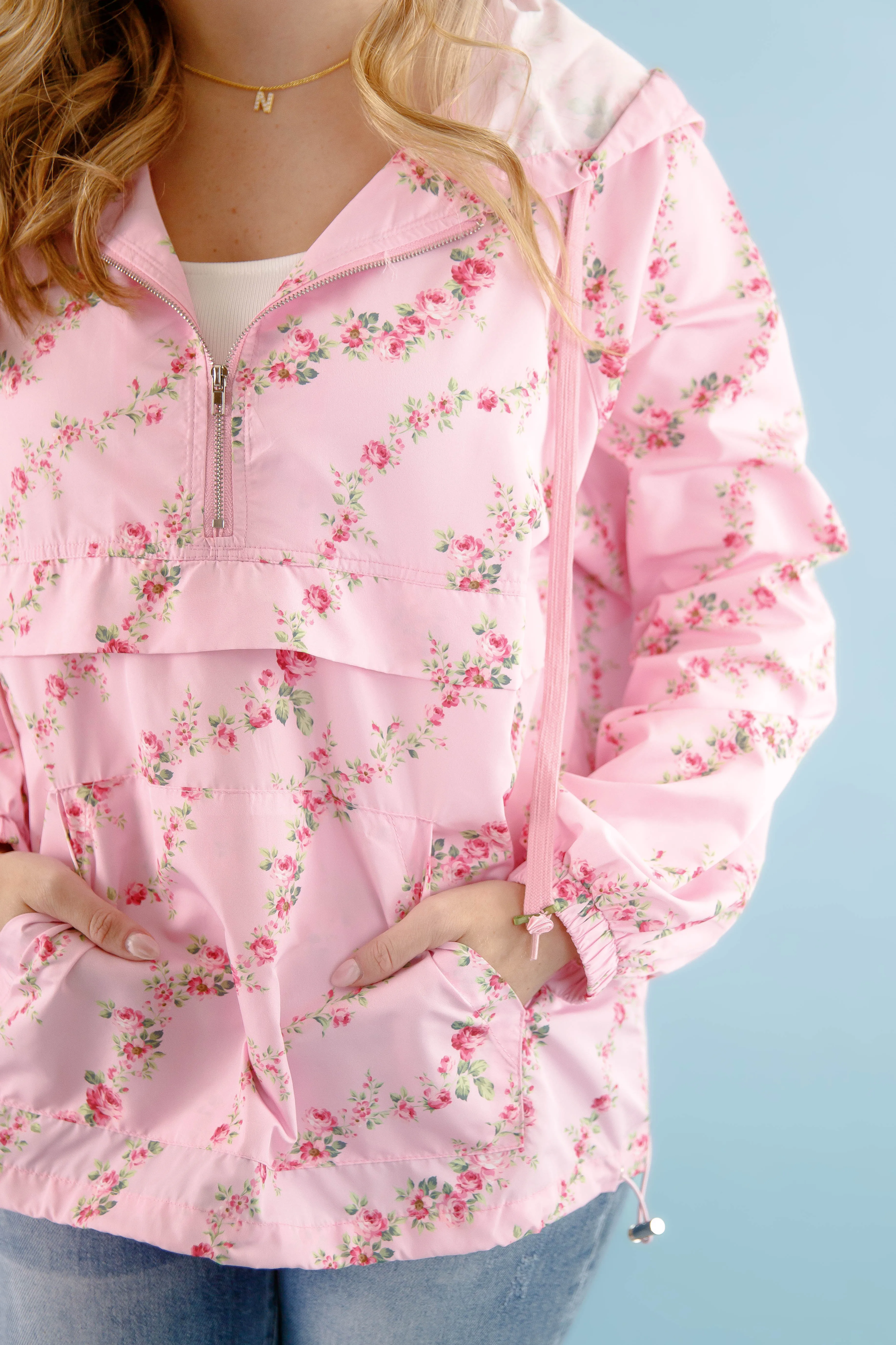 HeatSealed Seams BioBased Fiber RESTOCK: Feel It Coming Windbreaker Pullover