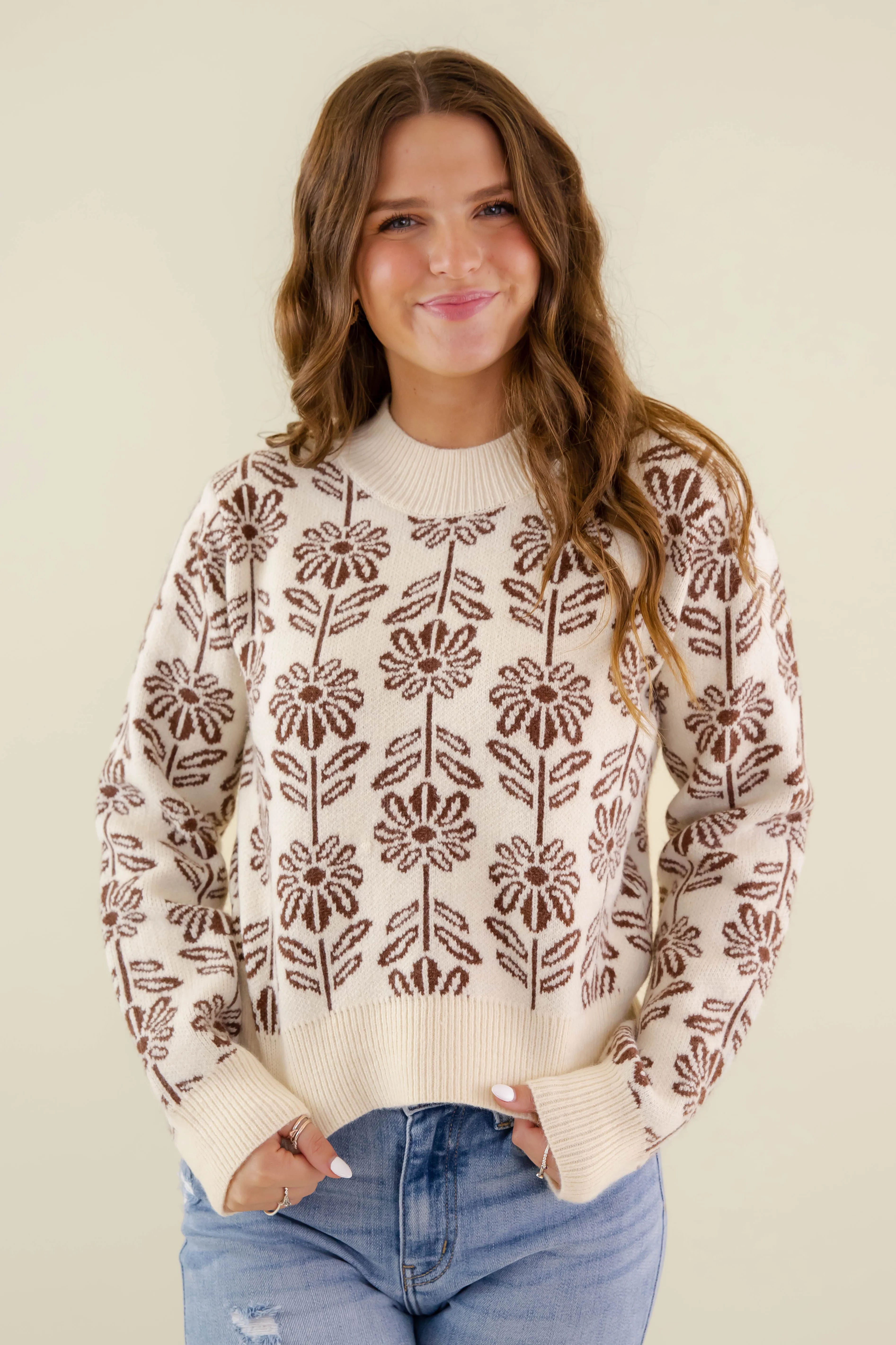 RESTOCK: Power in Patience Sweater-Brown HygienicCoating Reverseble Design