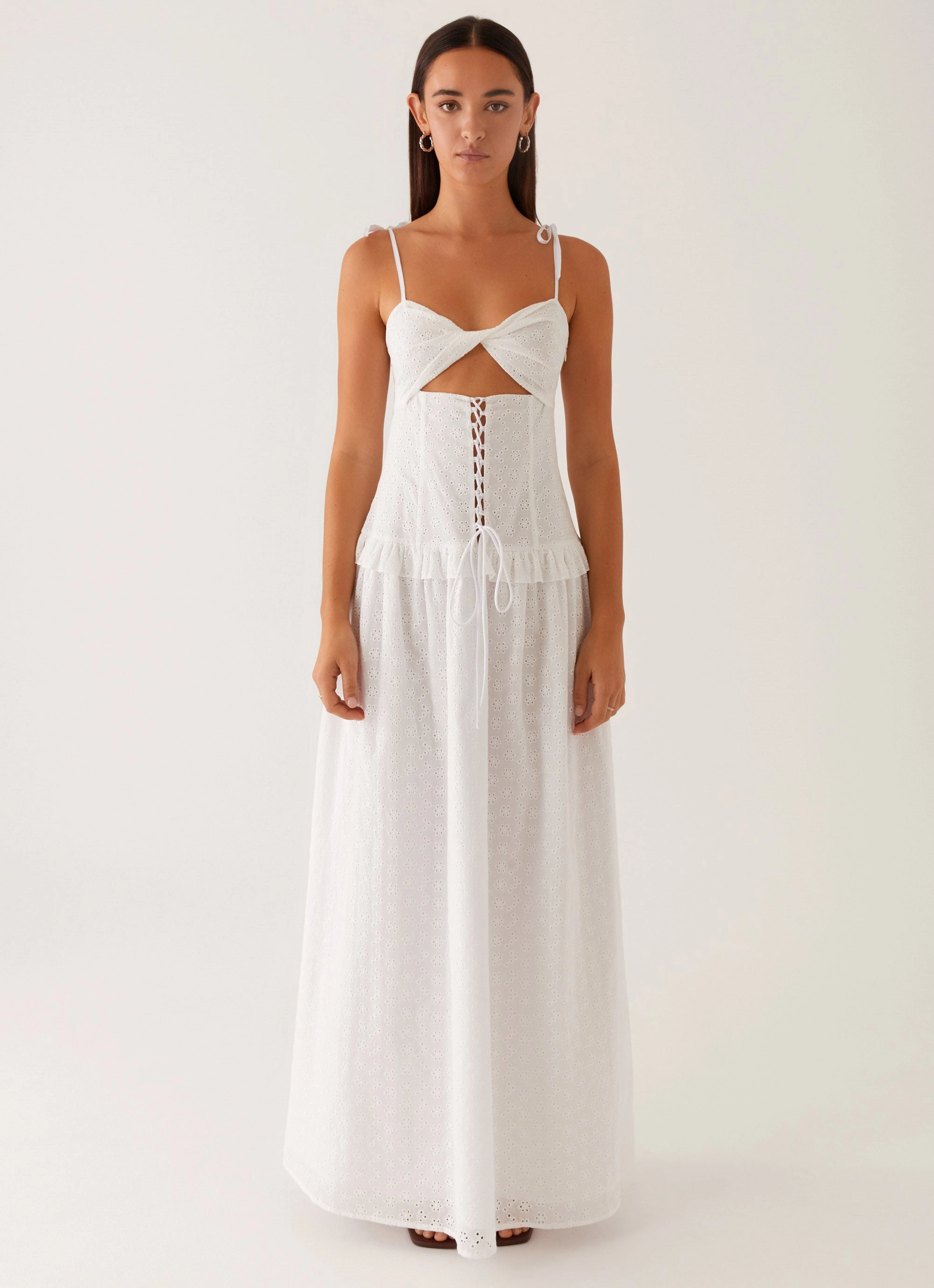 Reveria Twist Maxi Dress - Ivory Multipurpose