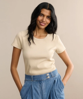 Rib Tee Reinforced Hemline HiddenPocket