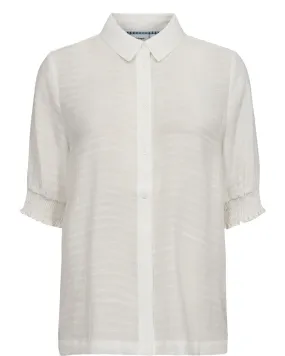 NUTULLI SS SHIRT - Bright White wrinkle free finish