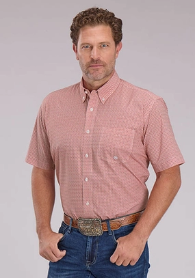 Roper Mens 2500 Saltillo Foulard Rust 100% Cotton 1 Pkt S/S Shirt decorative element Recycled Polyester Blend