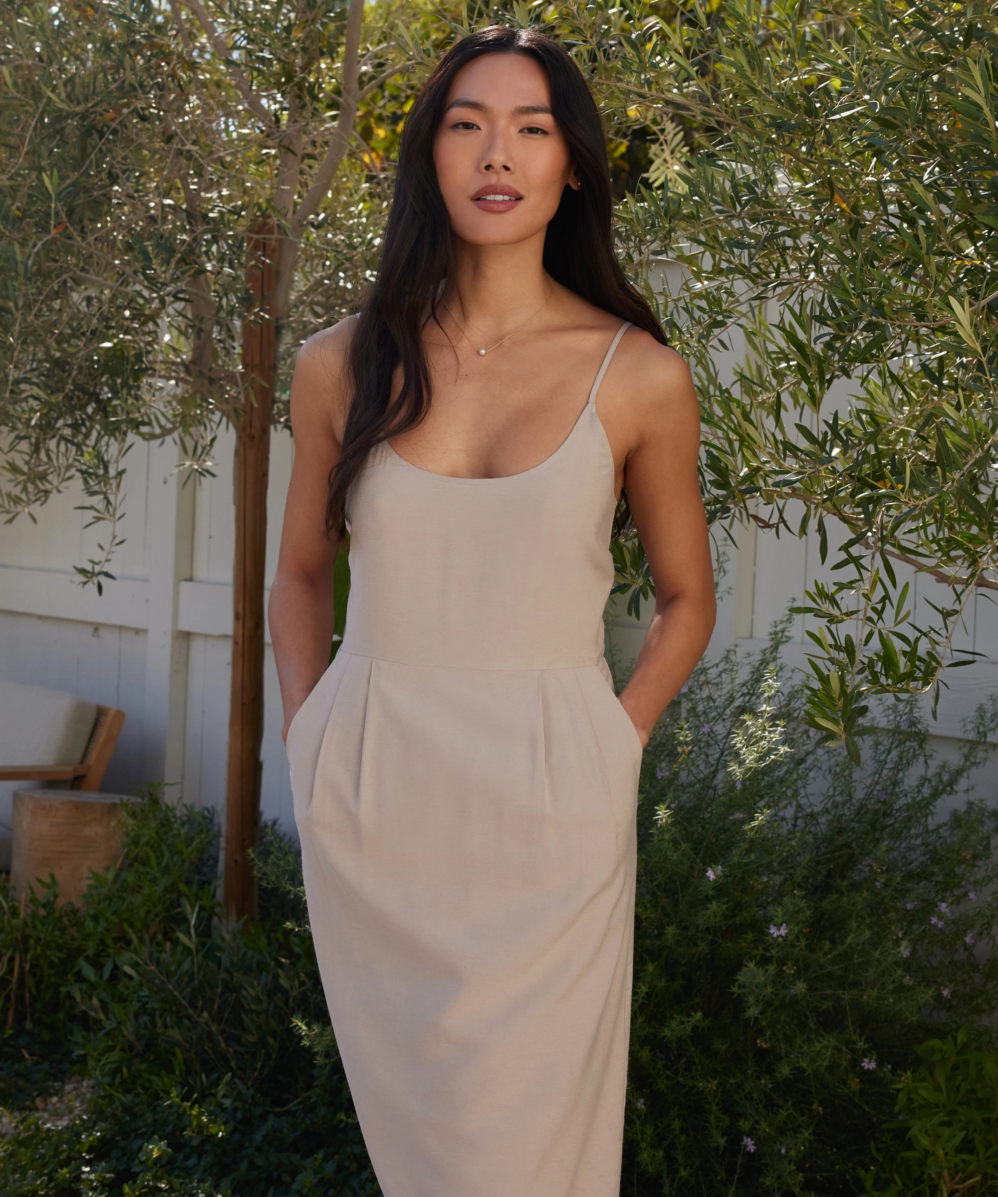 Quiet Mood Tonal-Panel Rove Dress