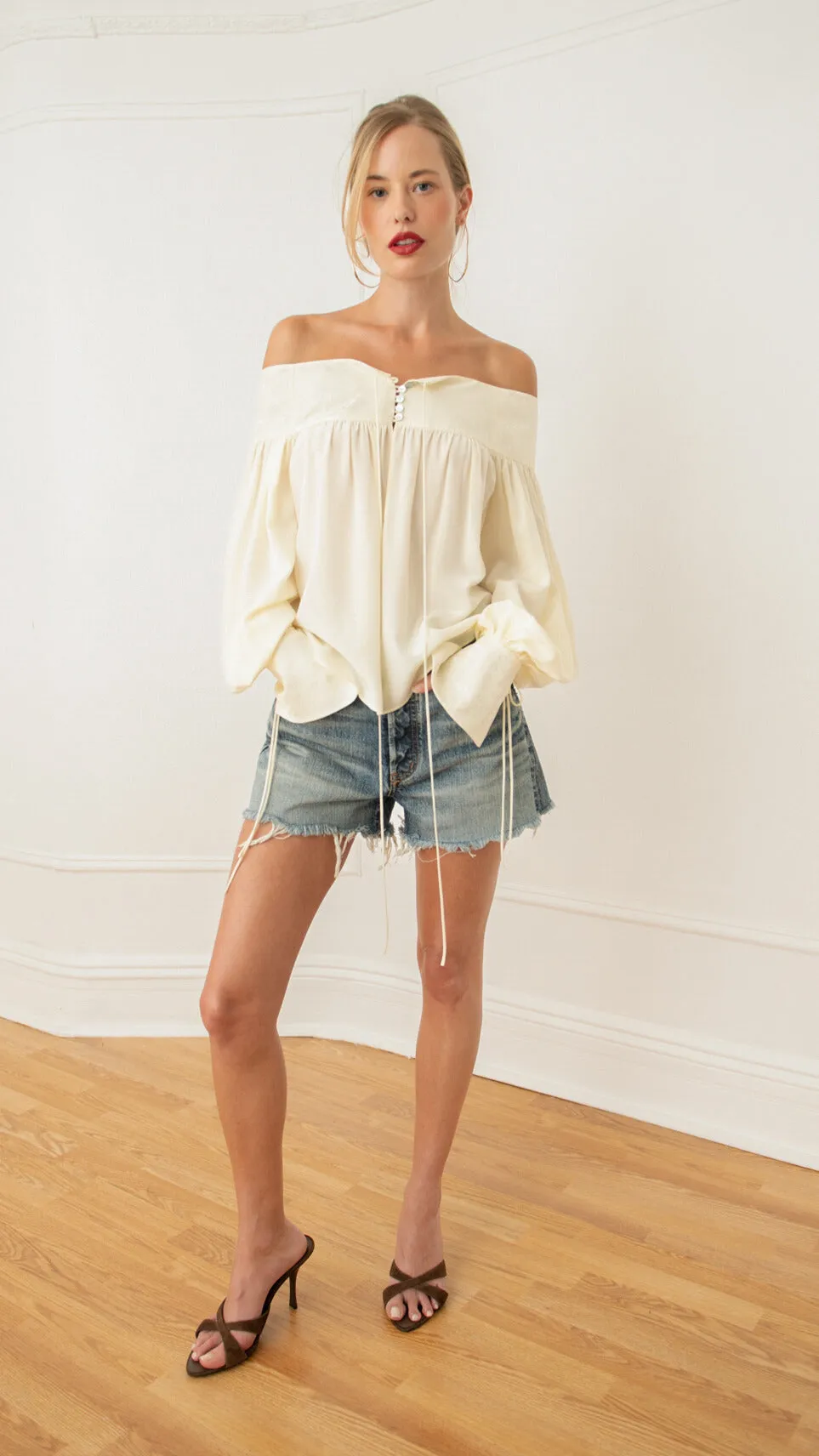 Enchanted Silk Poet Blouse Night Mood