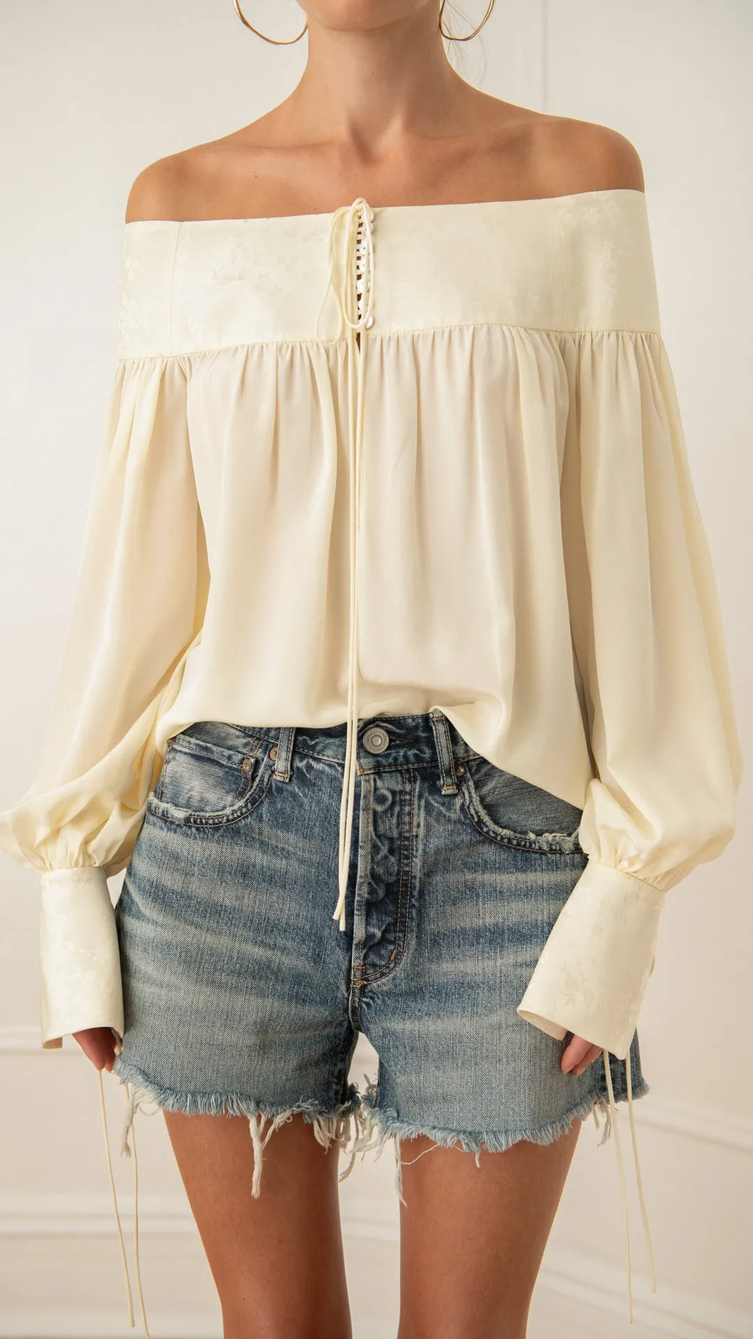 Enchanted Silk Poet Blouse Soft Composition Textured Look