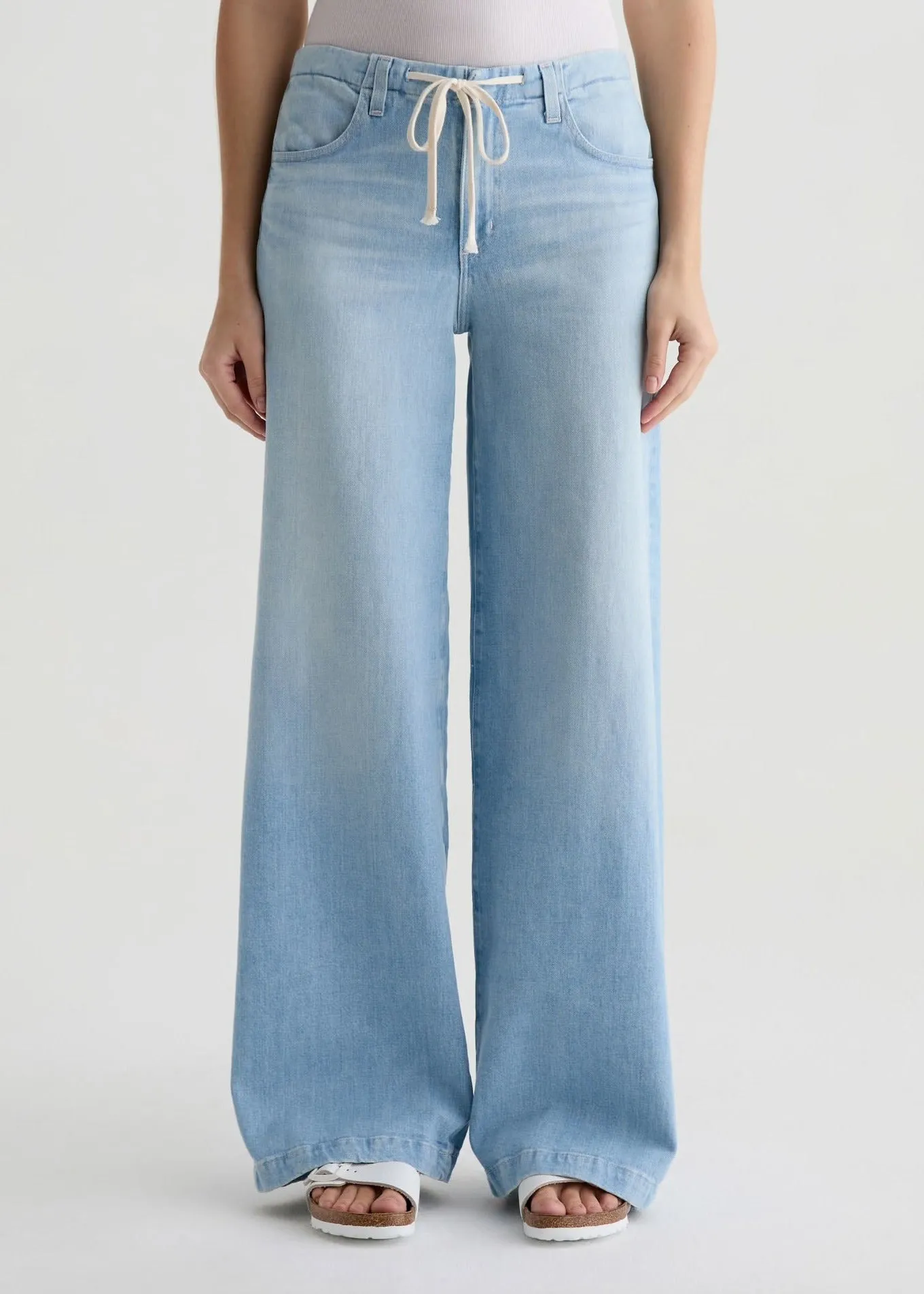 AG Stella Wide Leg Palazzo Cinched Jeans - Serendipity Core Style