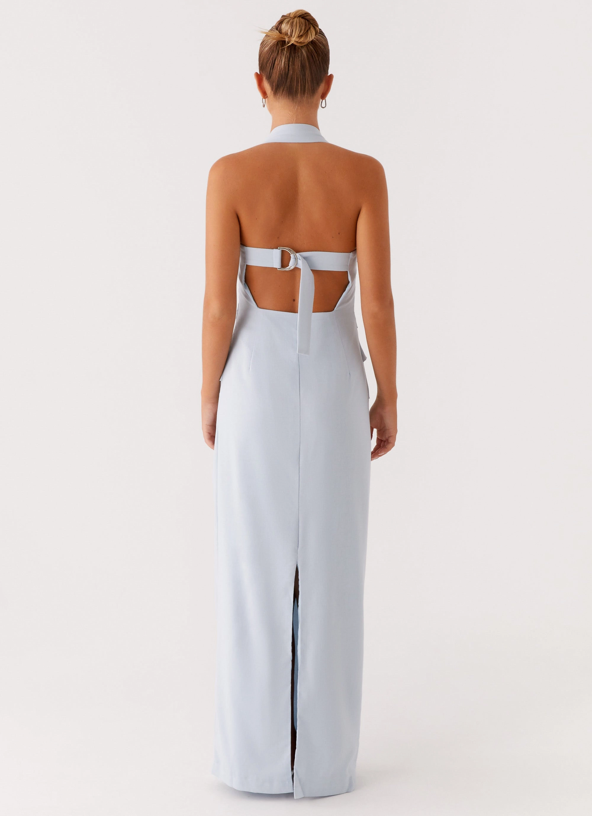 Mesh Soft Rumour Has it Maxi Dress - Blue