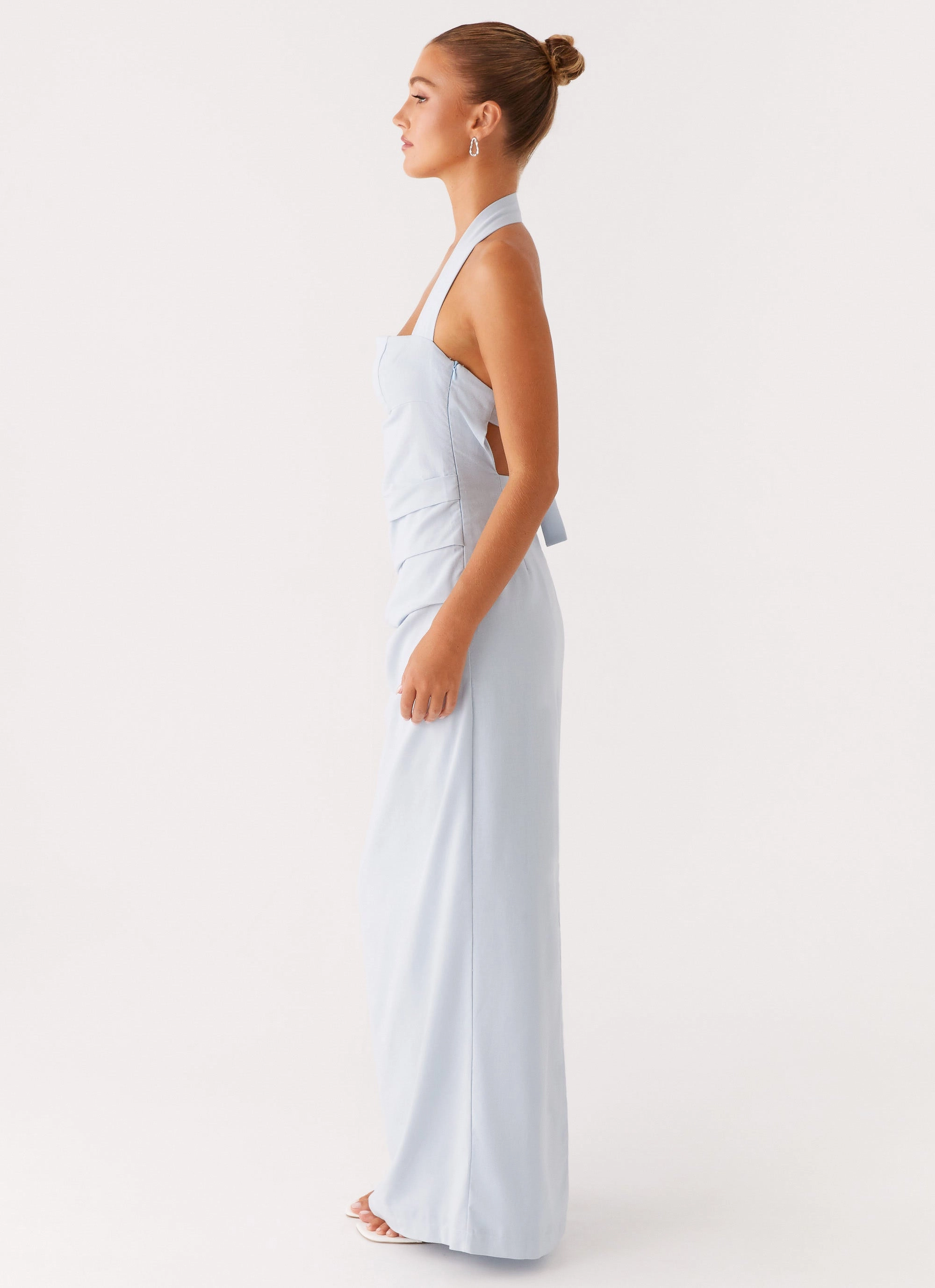 Rumour Has it Maxi Dress - Blue Chilly Day Comfort