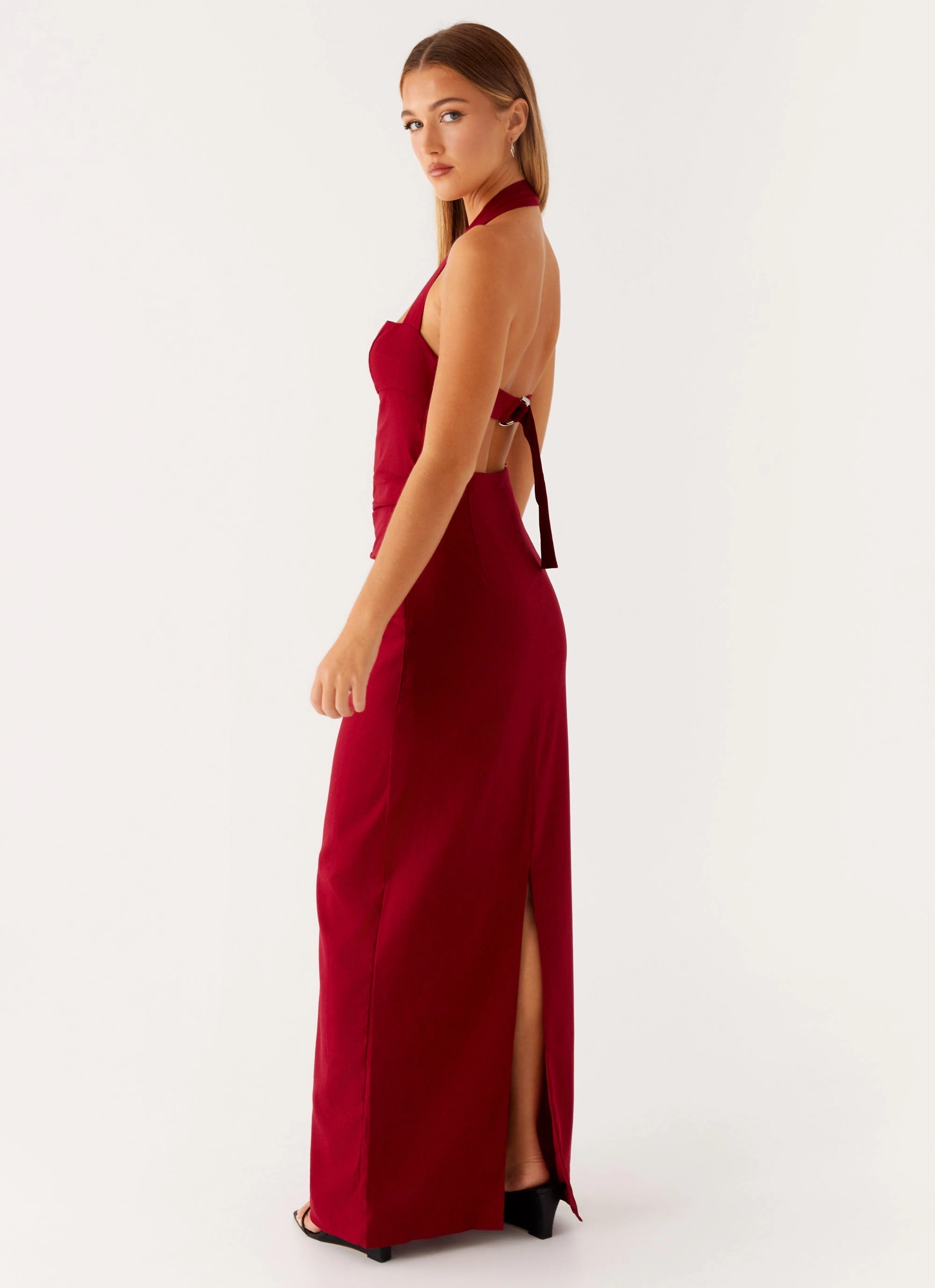 Minimal Mood Boho Tone Rumour Has it Maxi Dress - Red