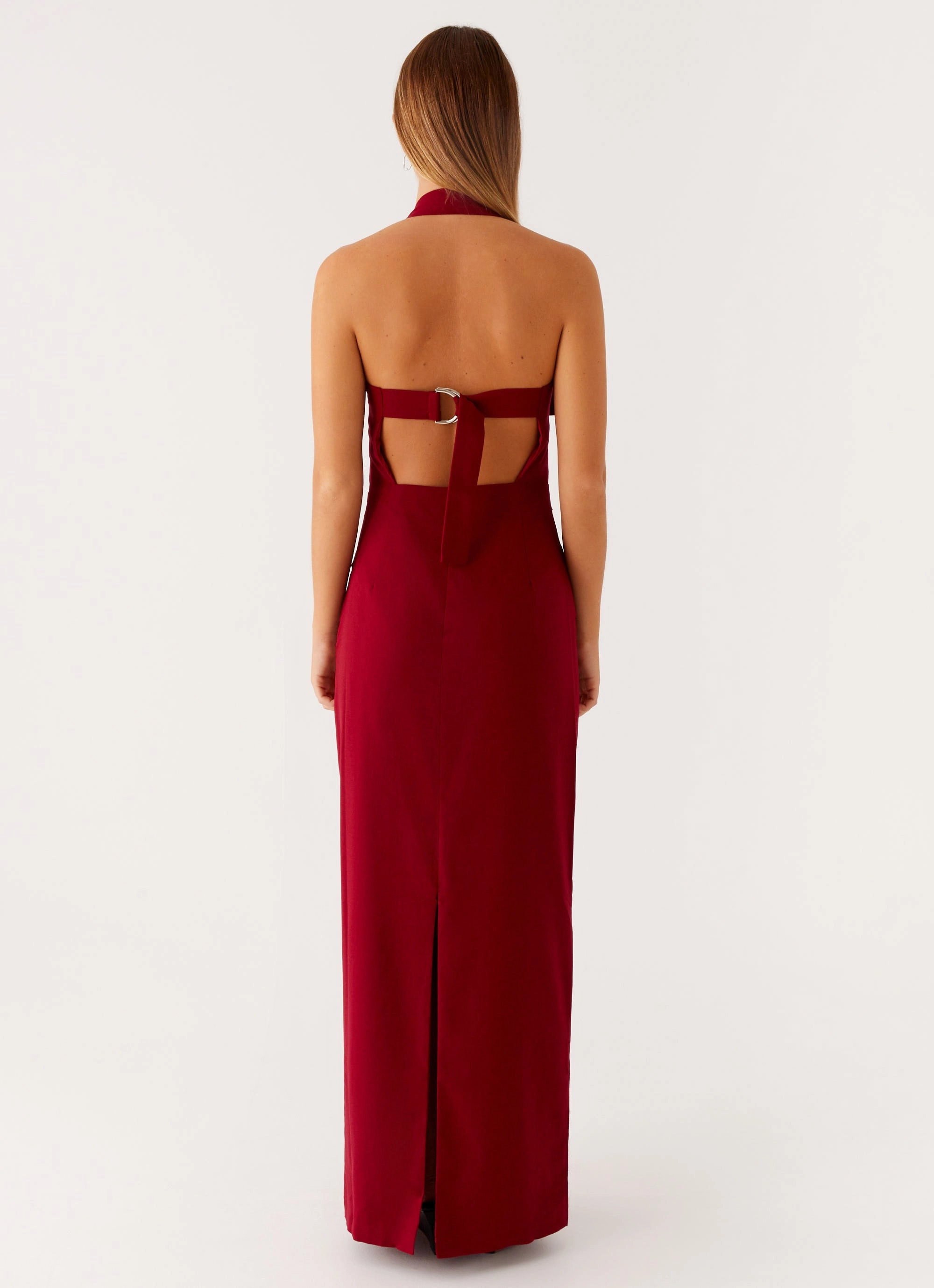 ReversibleStyle Smart Vibe Rumour Has it Maxi Dress - Red
