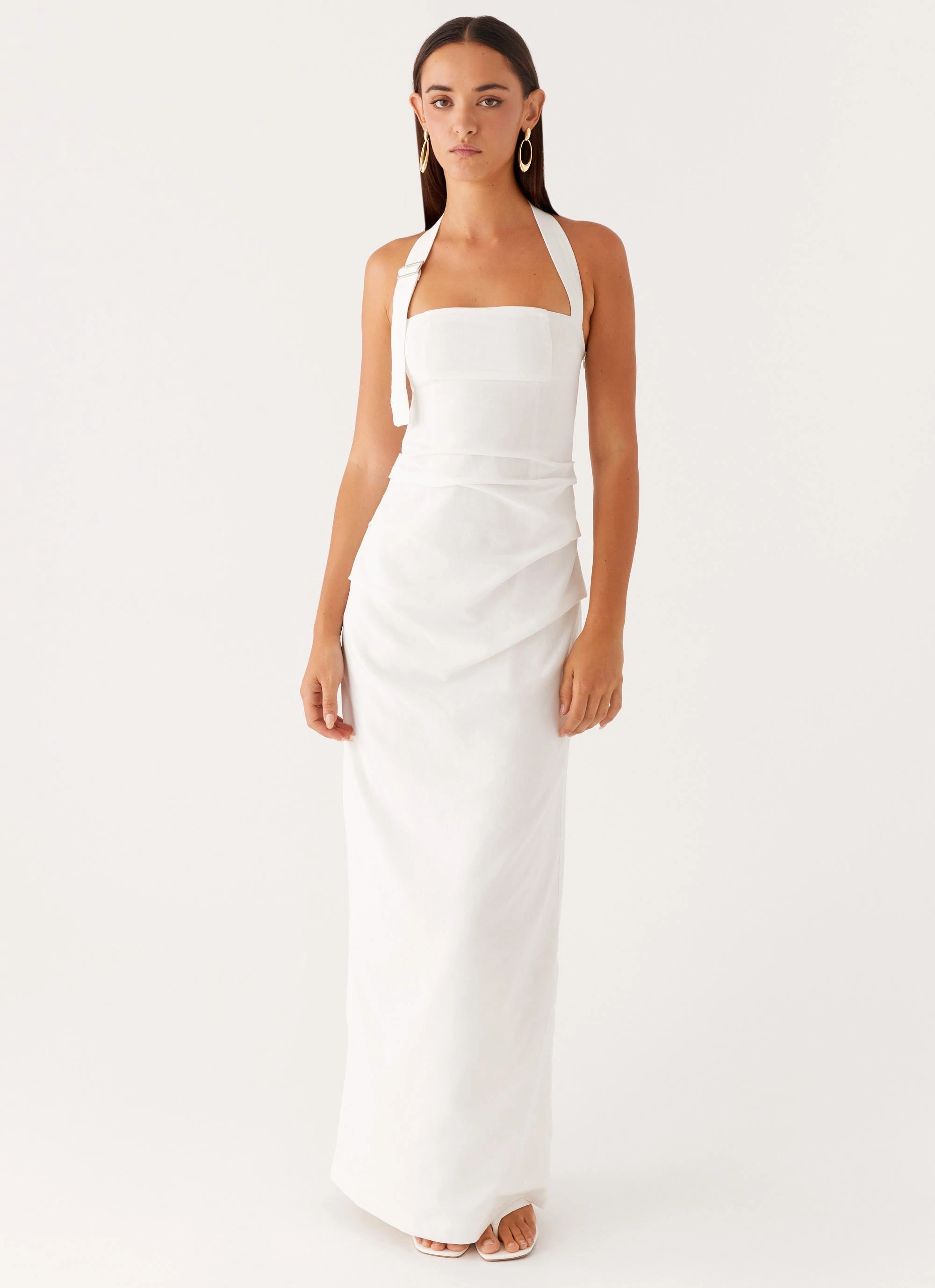Rumour Has it Maxi Dress - White Quick Match WrinkleResistantFinish