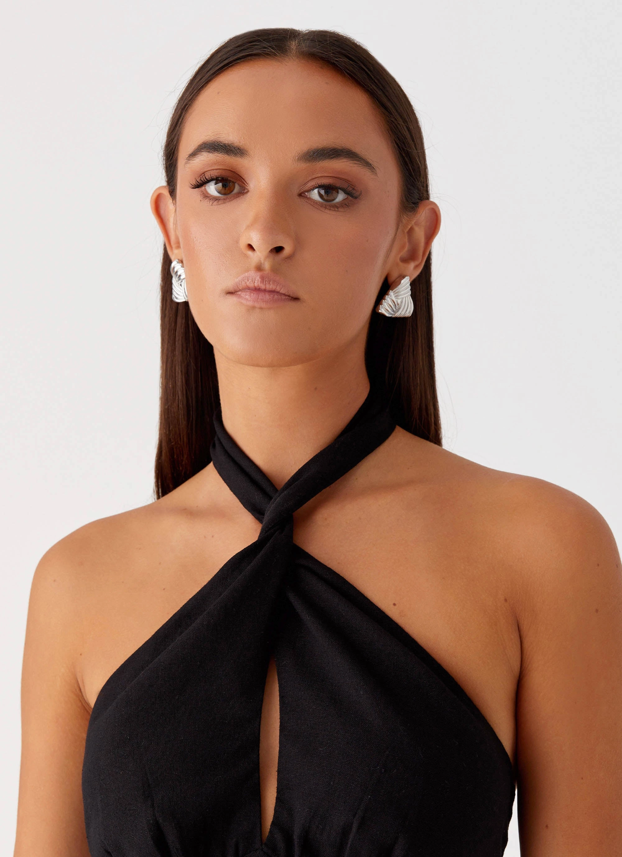 Relax Appeal Sabine Linen Mini Dress - Black