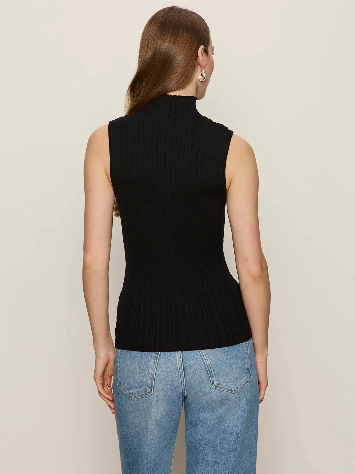 Hot Weather Sanctuary Ribbed Funnel Neck Top