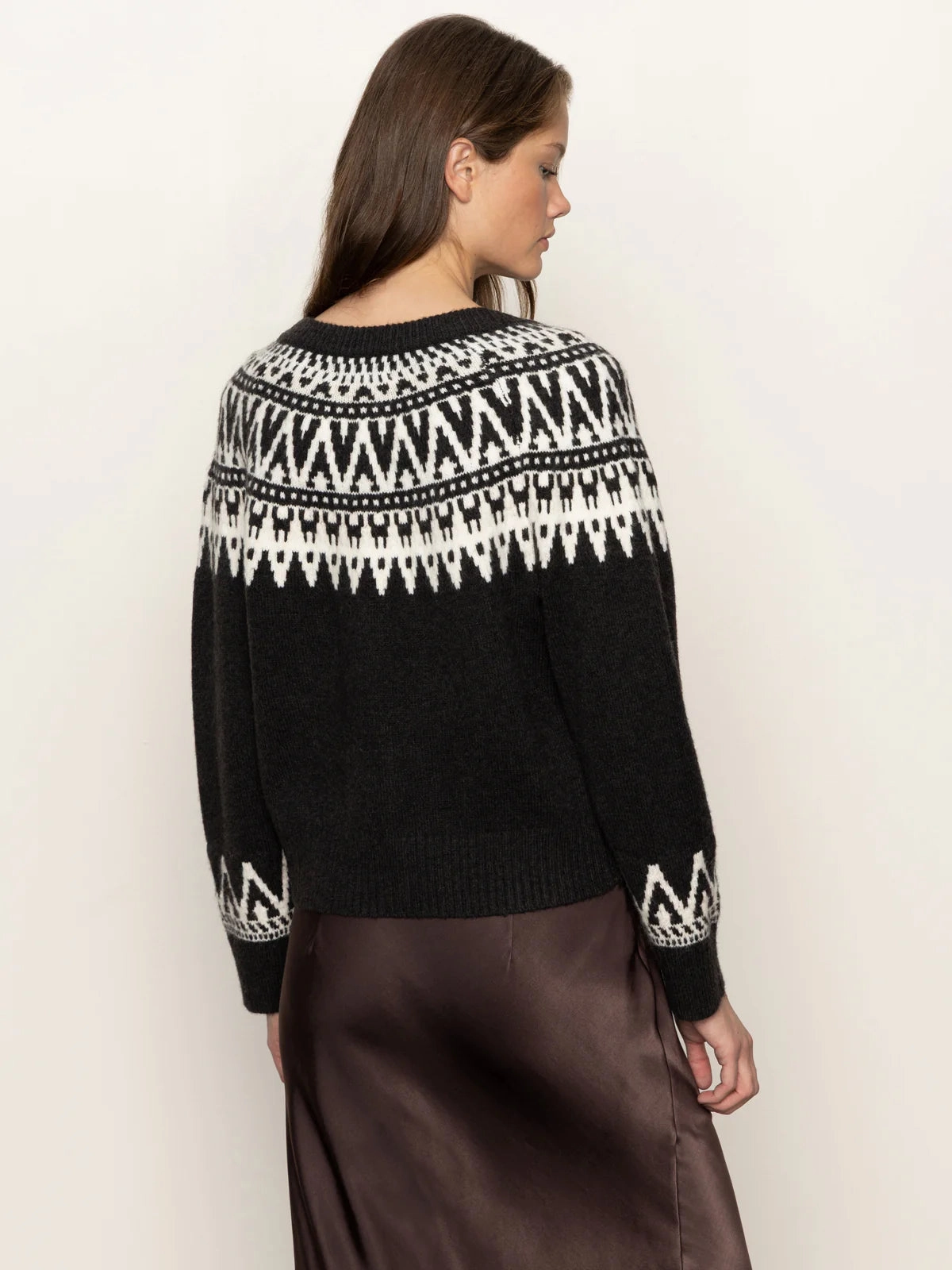 MoistureWicking Fabric Sanctuary Fairisle Crewneck Cardi
