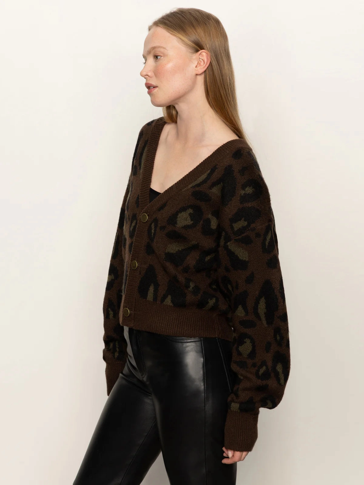 Sanctuary Meow Cardi Kitty Camo Texture Detail