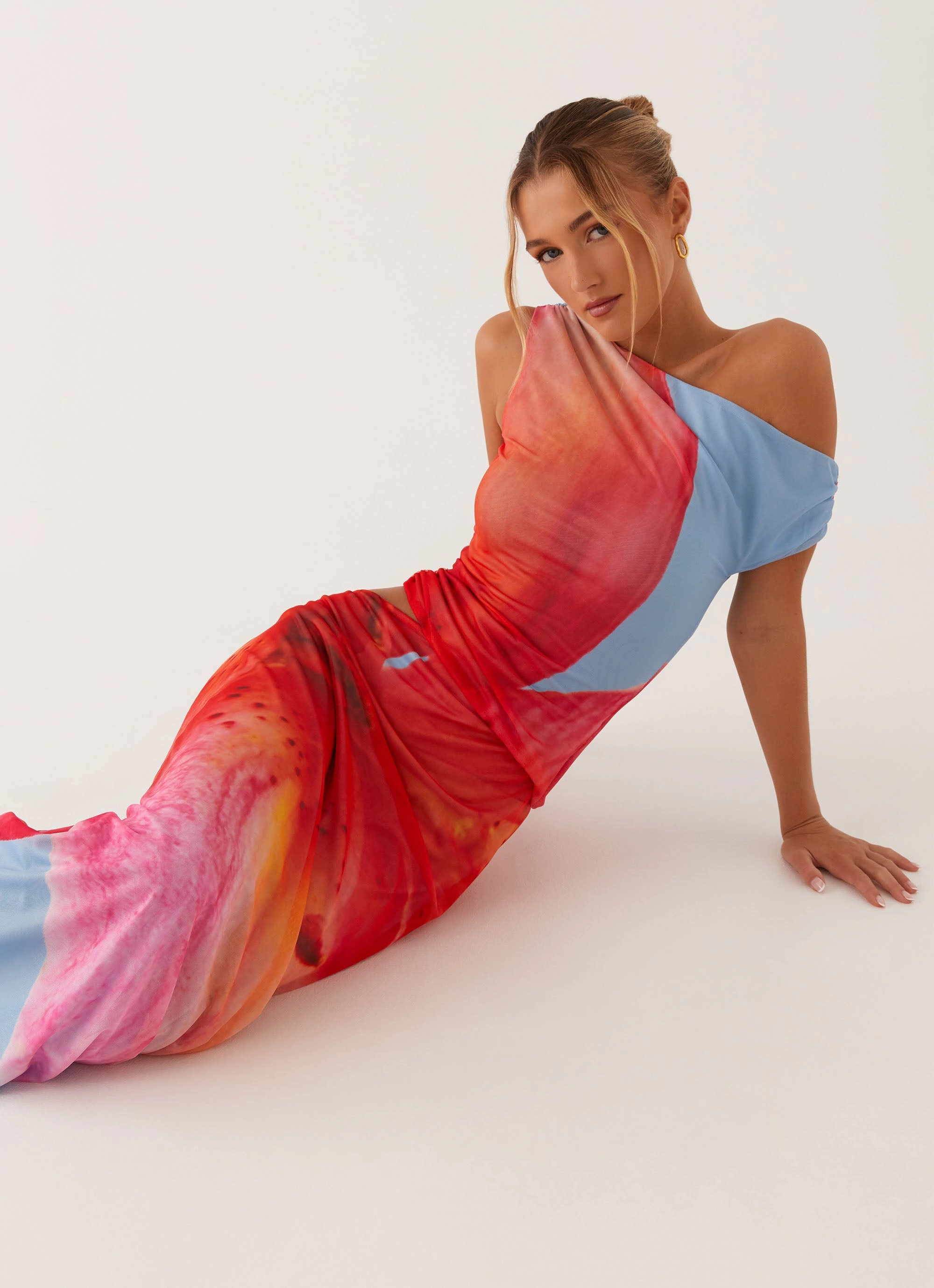 Fall Flow Santa Monica Maxi Dress - Blue Floral