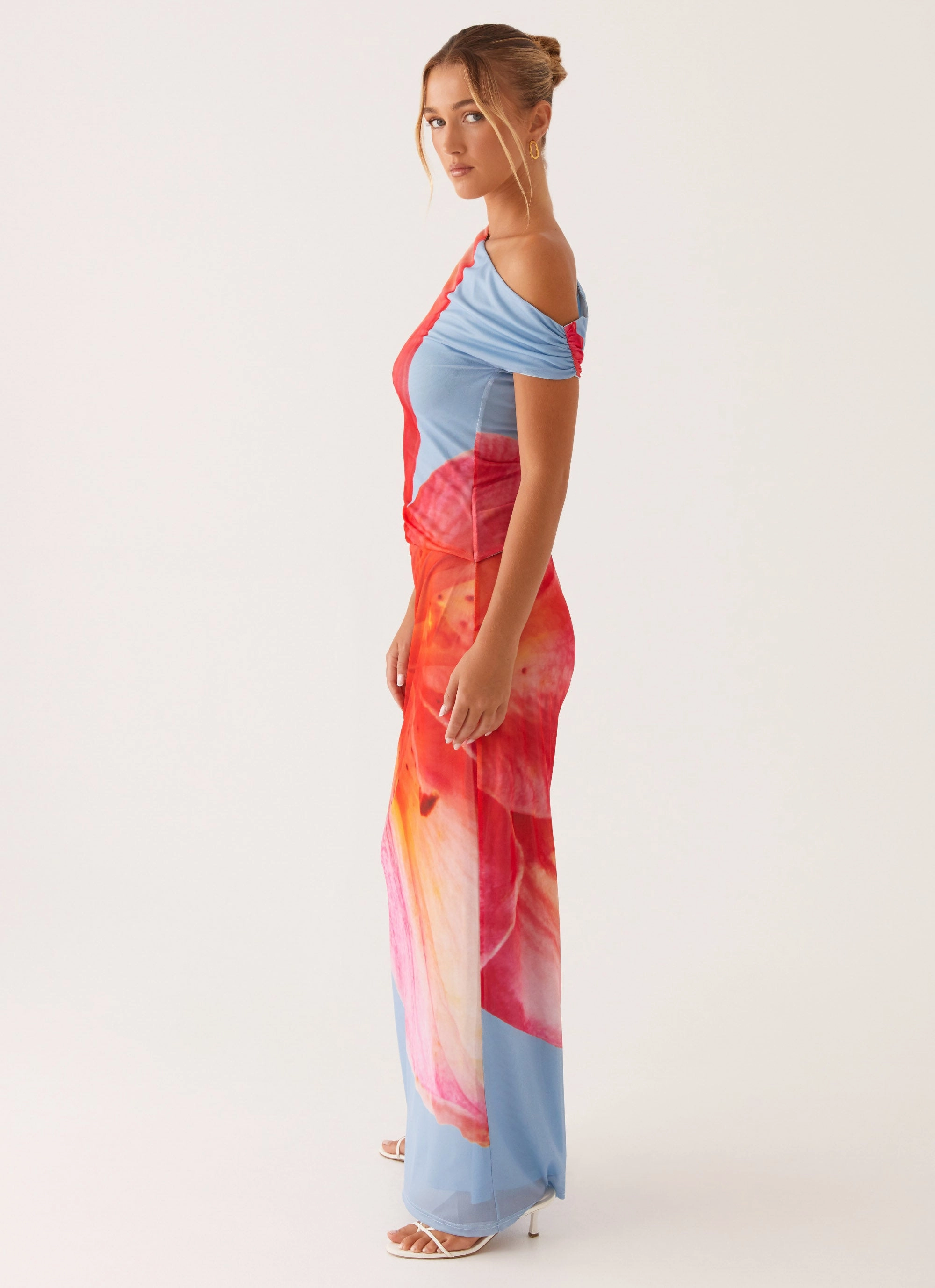 Santa Monica Maxi Dress - Blue Floral Dreamy Motion