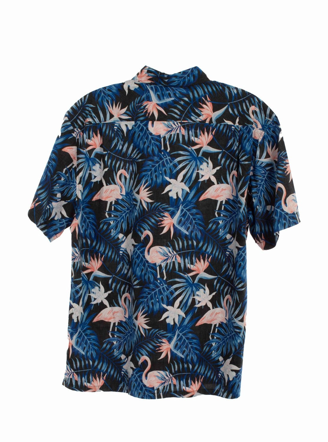 Scully Mens Flamingos Black 100% Cotton S/S Shirt Breathable mesh