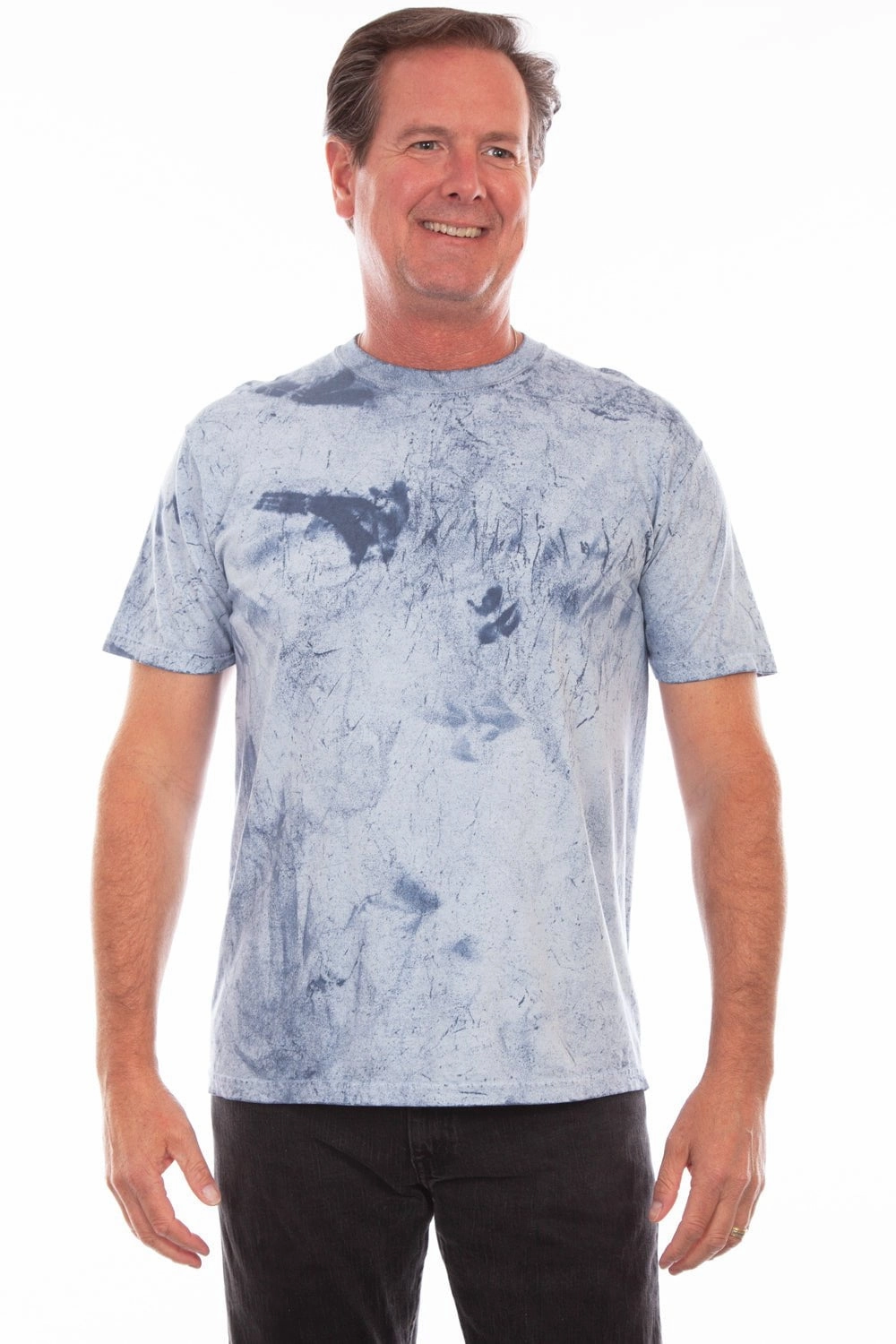 Scully Mens Ocean Mist Blue 100% Cotton S/S T-Shirt Loose Fit