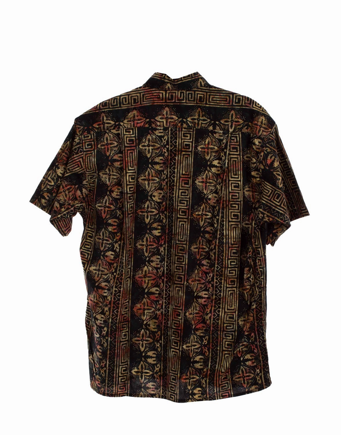 Multipurpose Utility Scully Mens Special Batik Black 100% Cotton S/S Shirt
