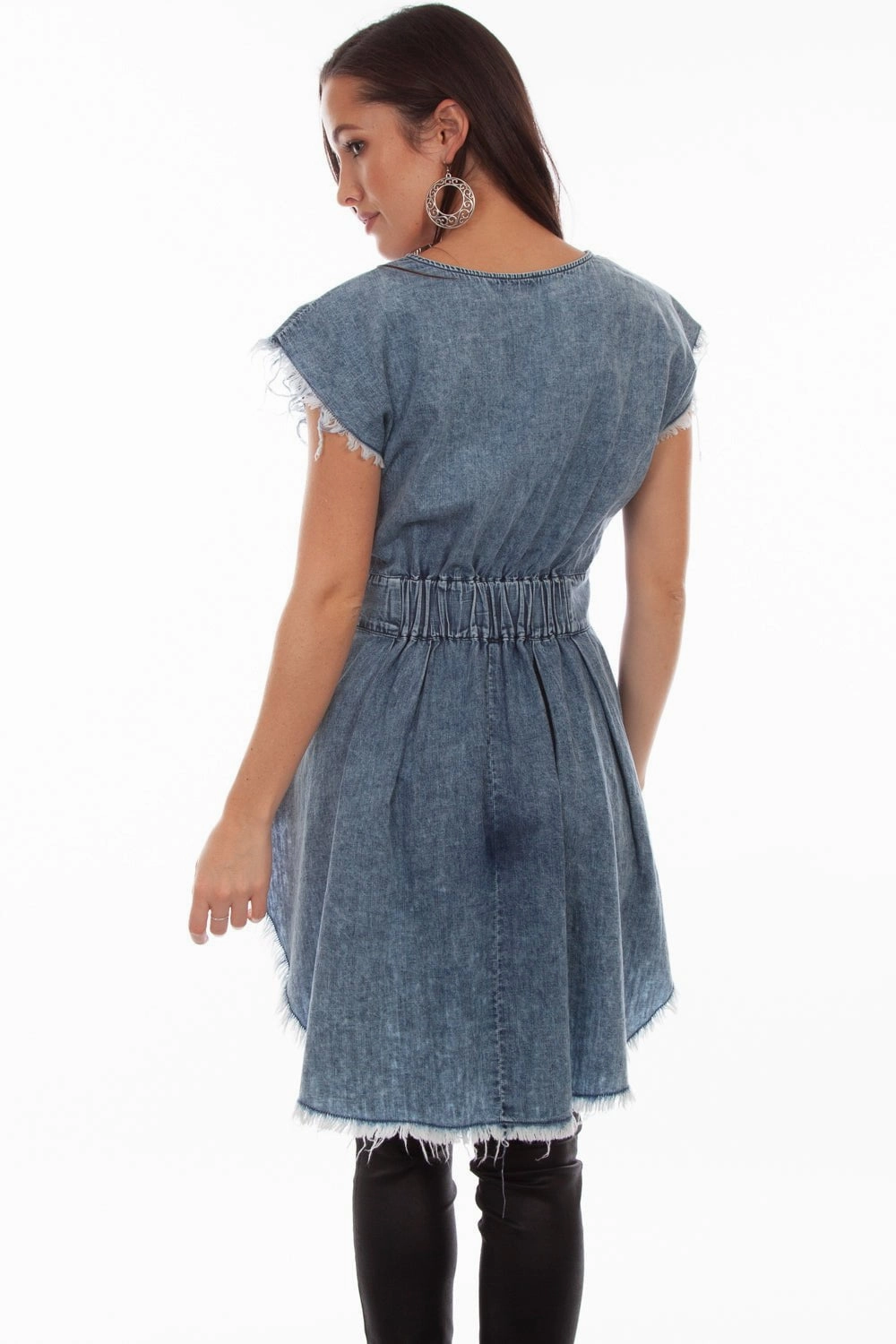 Inner Layer Scully Womens Denim 100% Cotton Frayed S/L Tunic