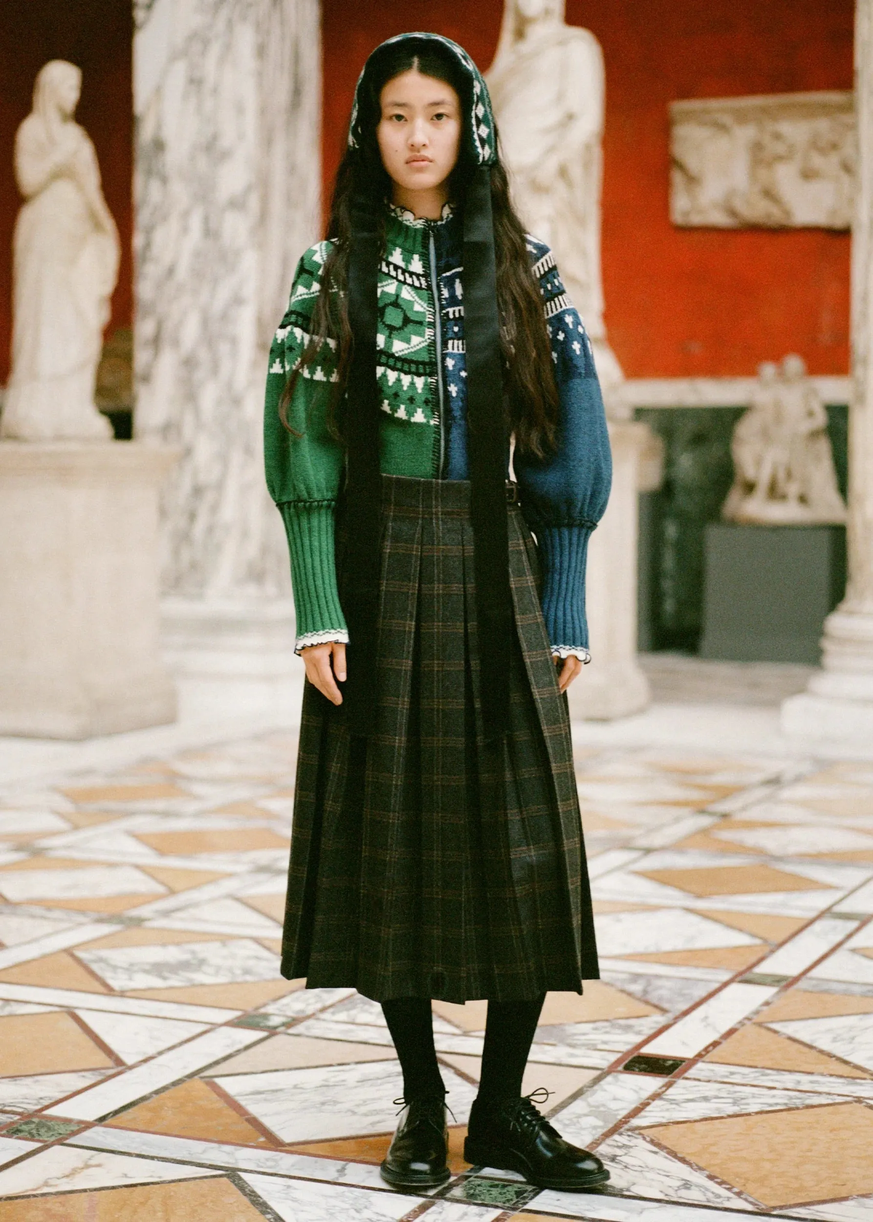 Stylish Waistband Eco Dye Process Sea NY Monroe Skirt