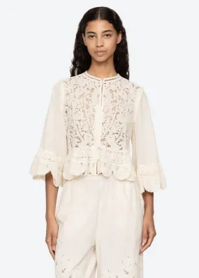 Sea NY Shanna Top WrinkleFree Weave