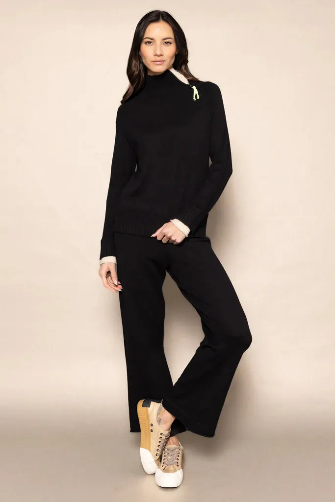 Lisa Todd Love Front Pant Black Cozy Stretch