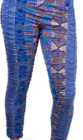 Ruched Print Legging Compact Fit Form Fit Comfort