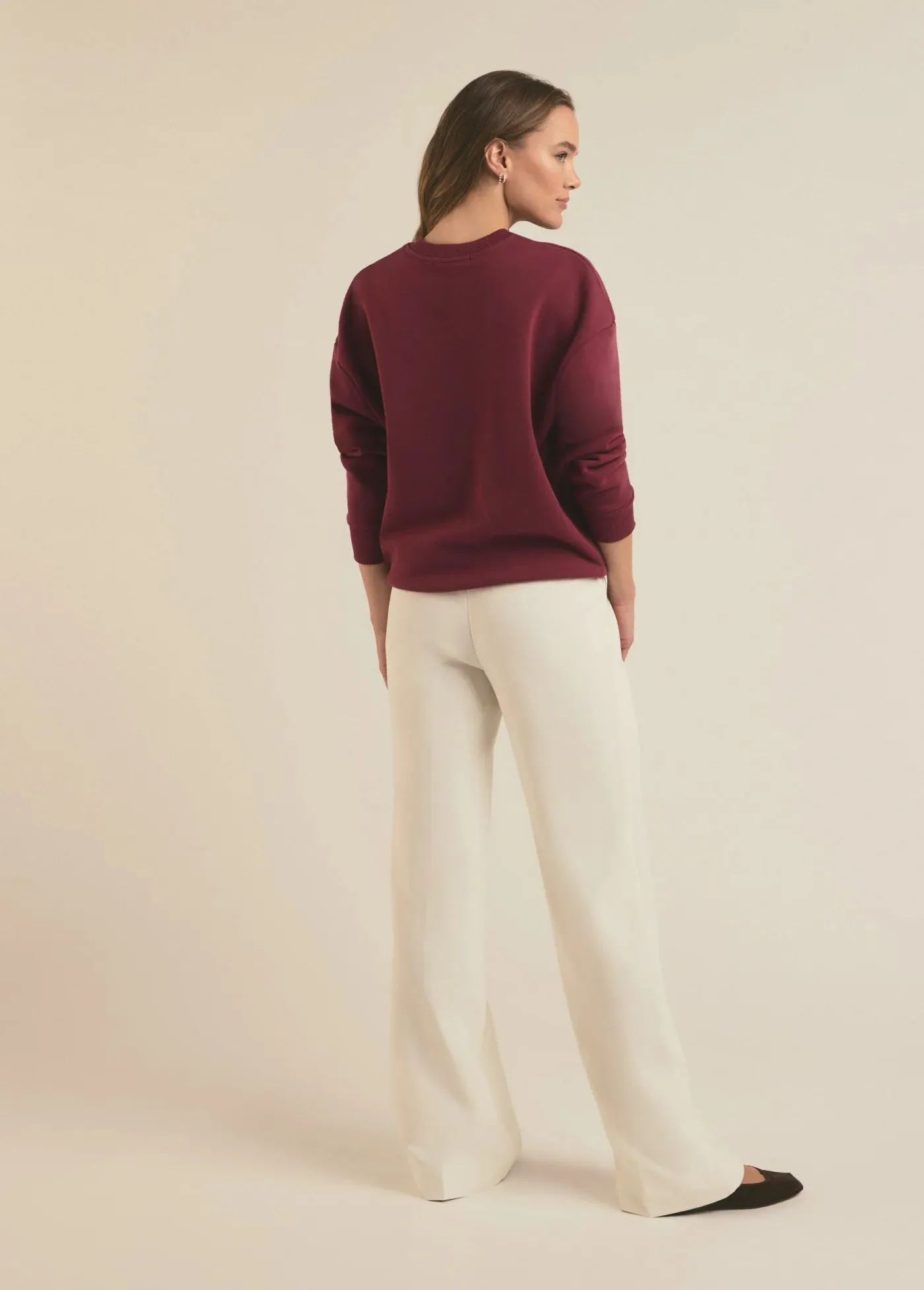 Drop Shoulder Silhouette Heat Regulating Fabric Favorite Daughter Collegiate Sweatshirt