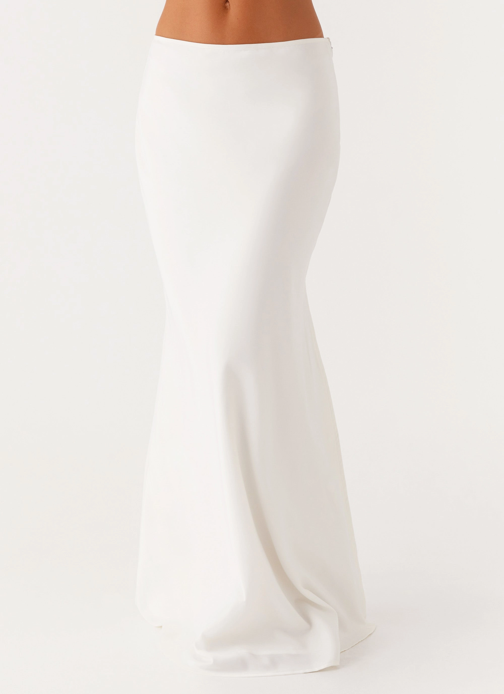 Mina Satin Maxi Skirt - White Durable Reinforced Stitching Water Gear