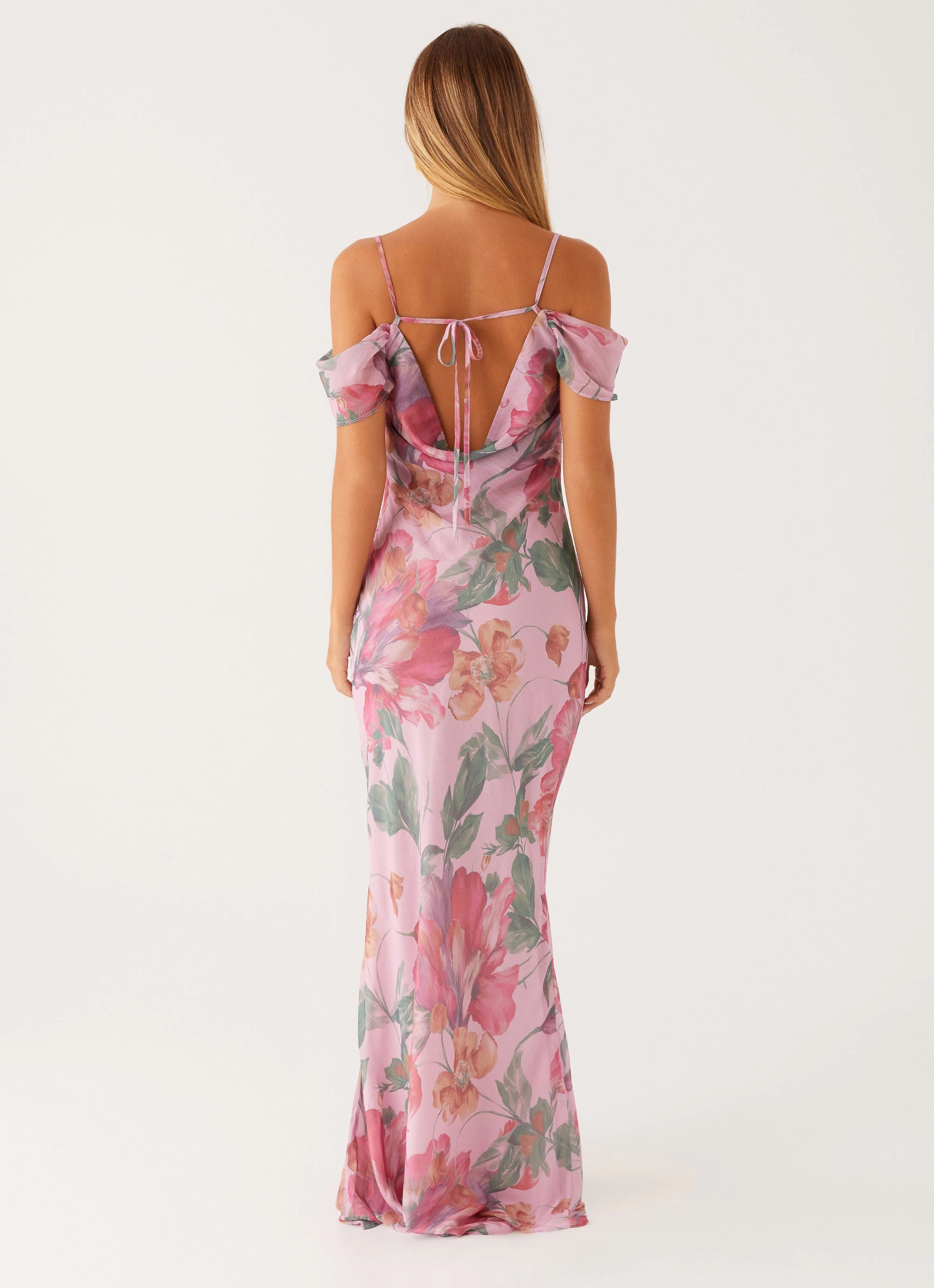 Seline Maxi Dress - Pink Floral Grab Quick