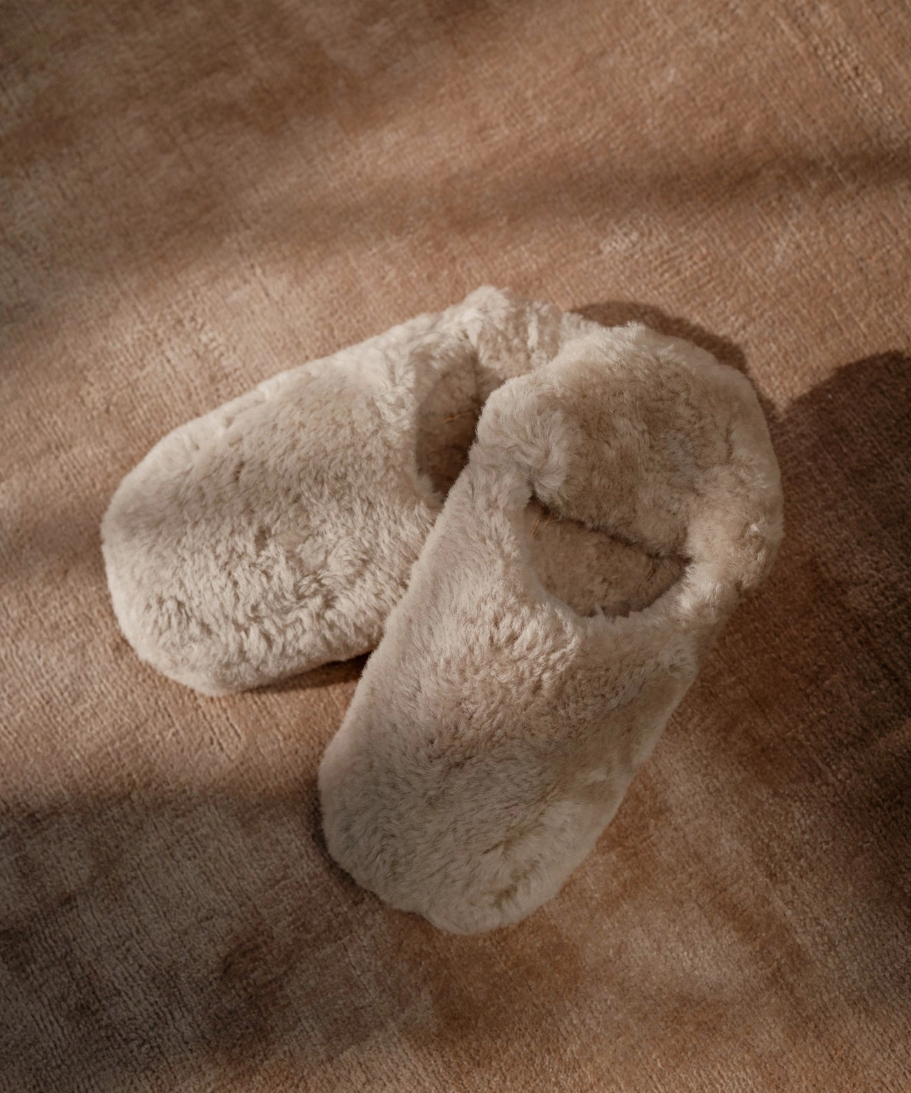 Soft Blended Fabric Shearling Moroccan Slipper