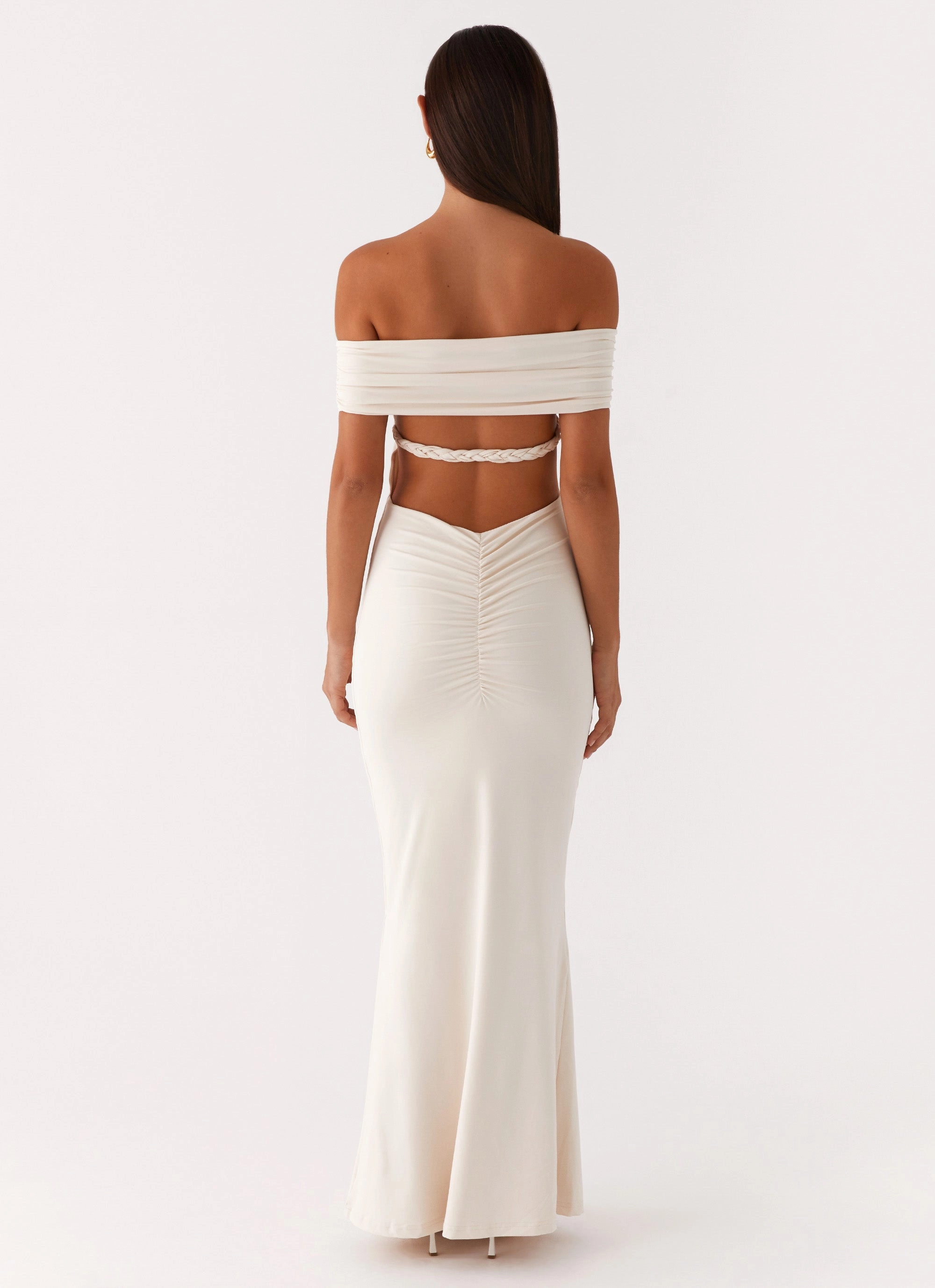 Night Ready Illusion Maxi Dress - Ivory