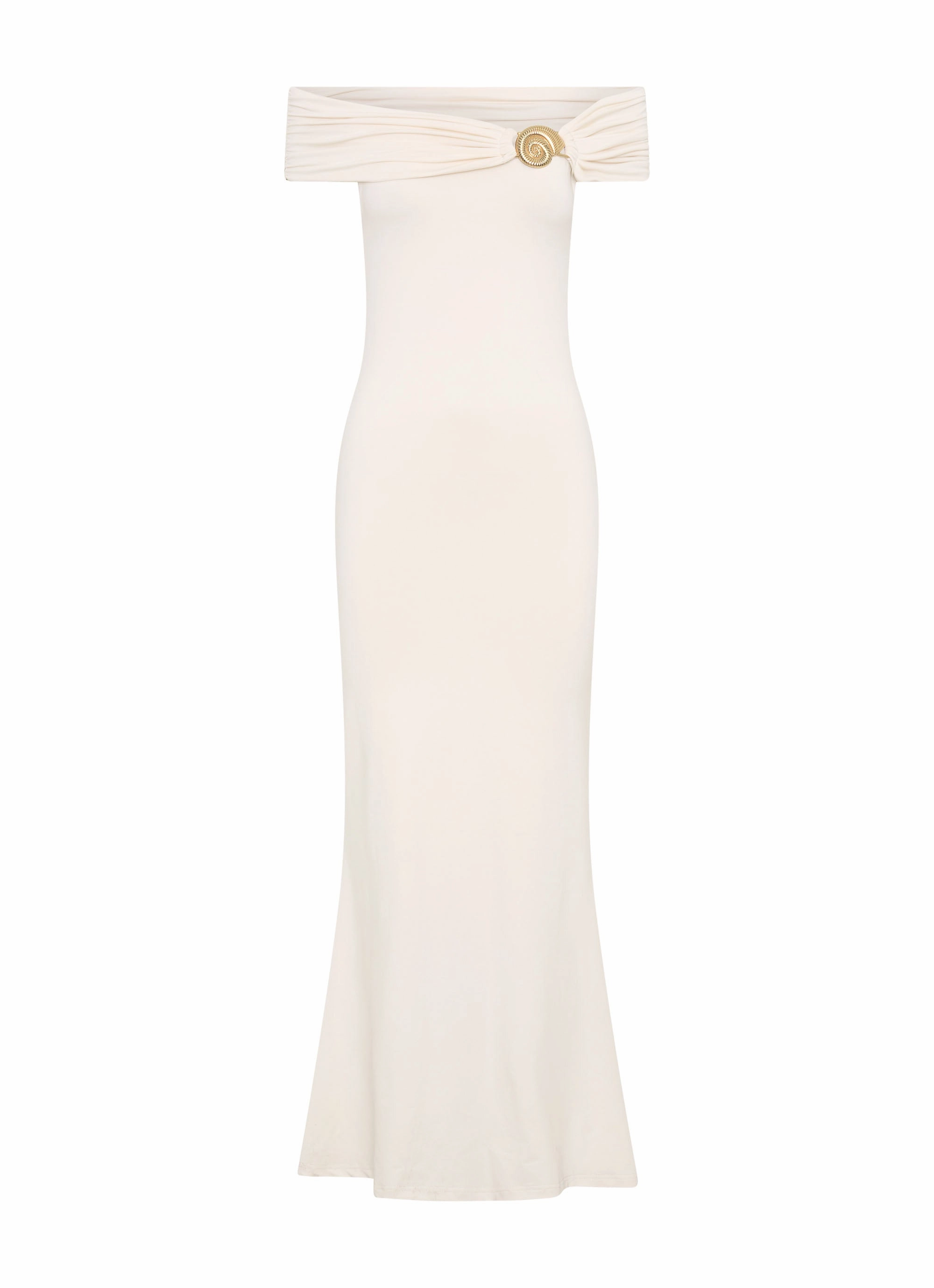Illusion Maxi Dress - Ivory Flexible Mood slim fit