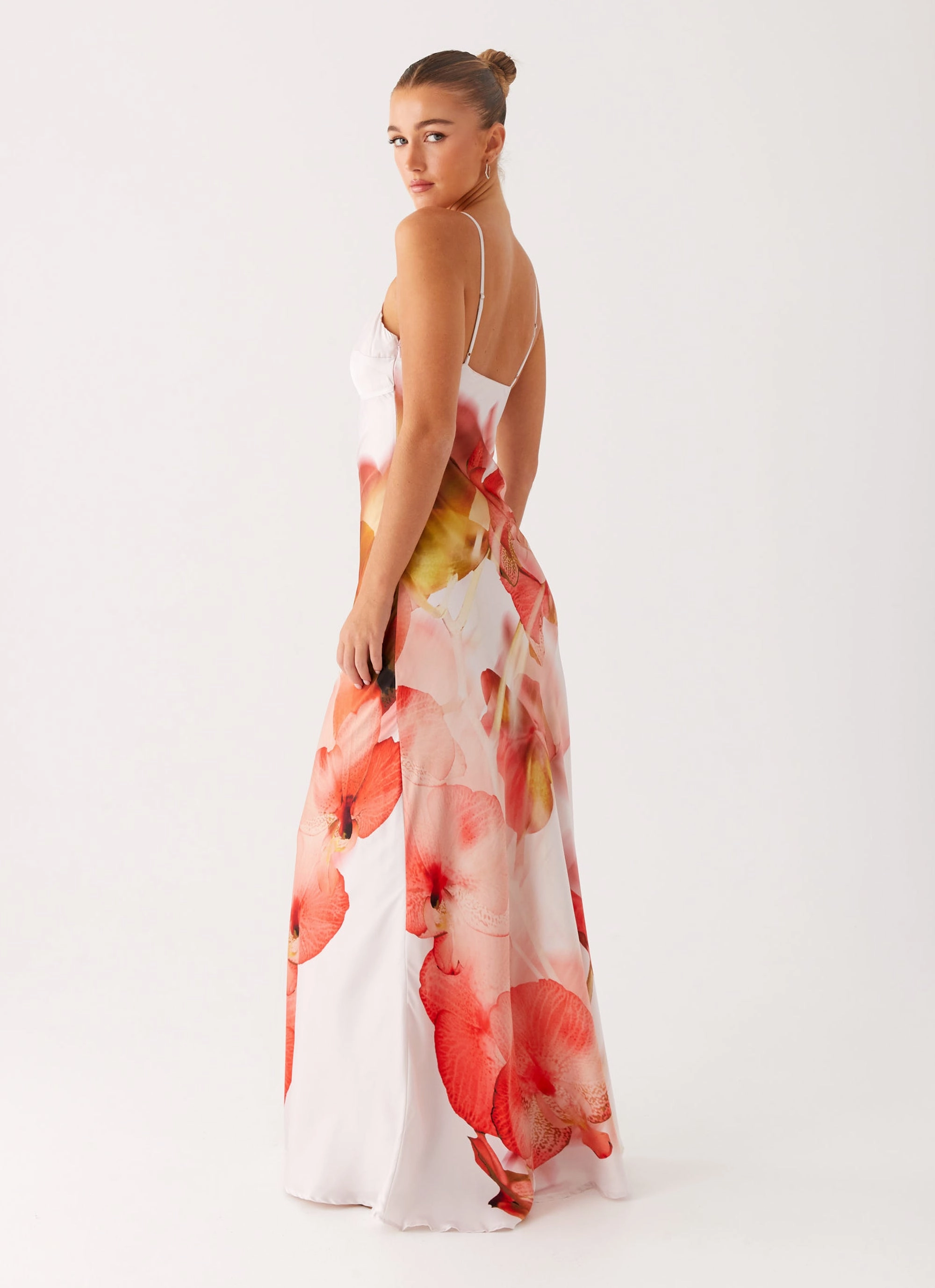 Morning Glow Balloon-Sleeve Pacha Maxi Dress - Peach Rose