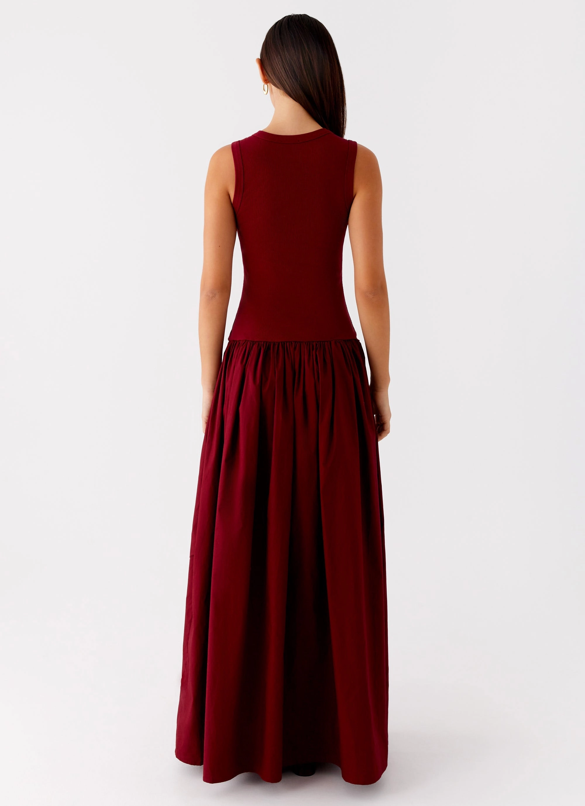 Tailored Elegance Summer Friendly Shivani Maxi Dress - Maroon