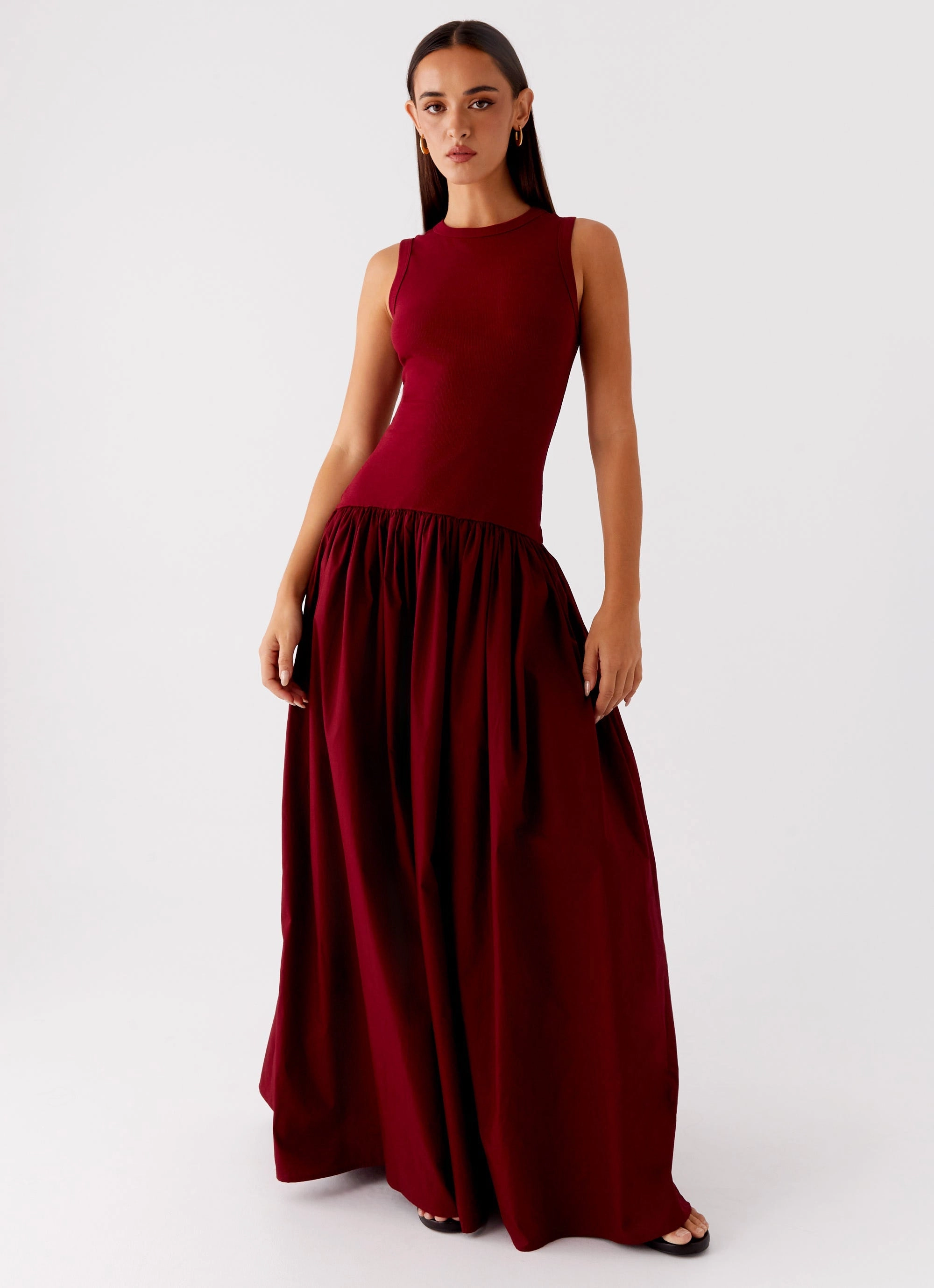 Contemporary Vibe Live Soft Shivani Maxi Dress - Maroon