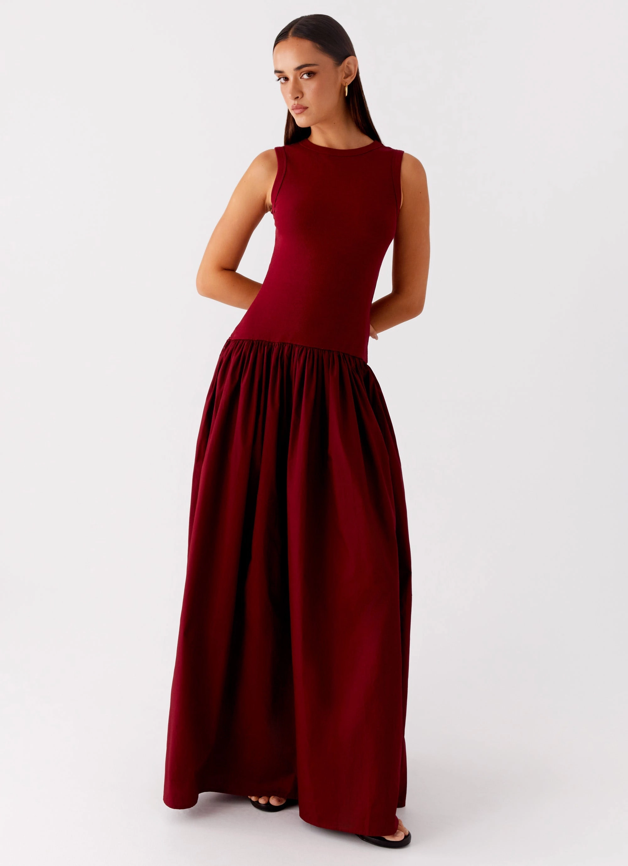 Night Party EcoFriendlyDye Shivani Maxi Dress - Maroon